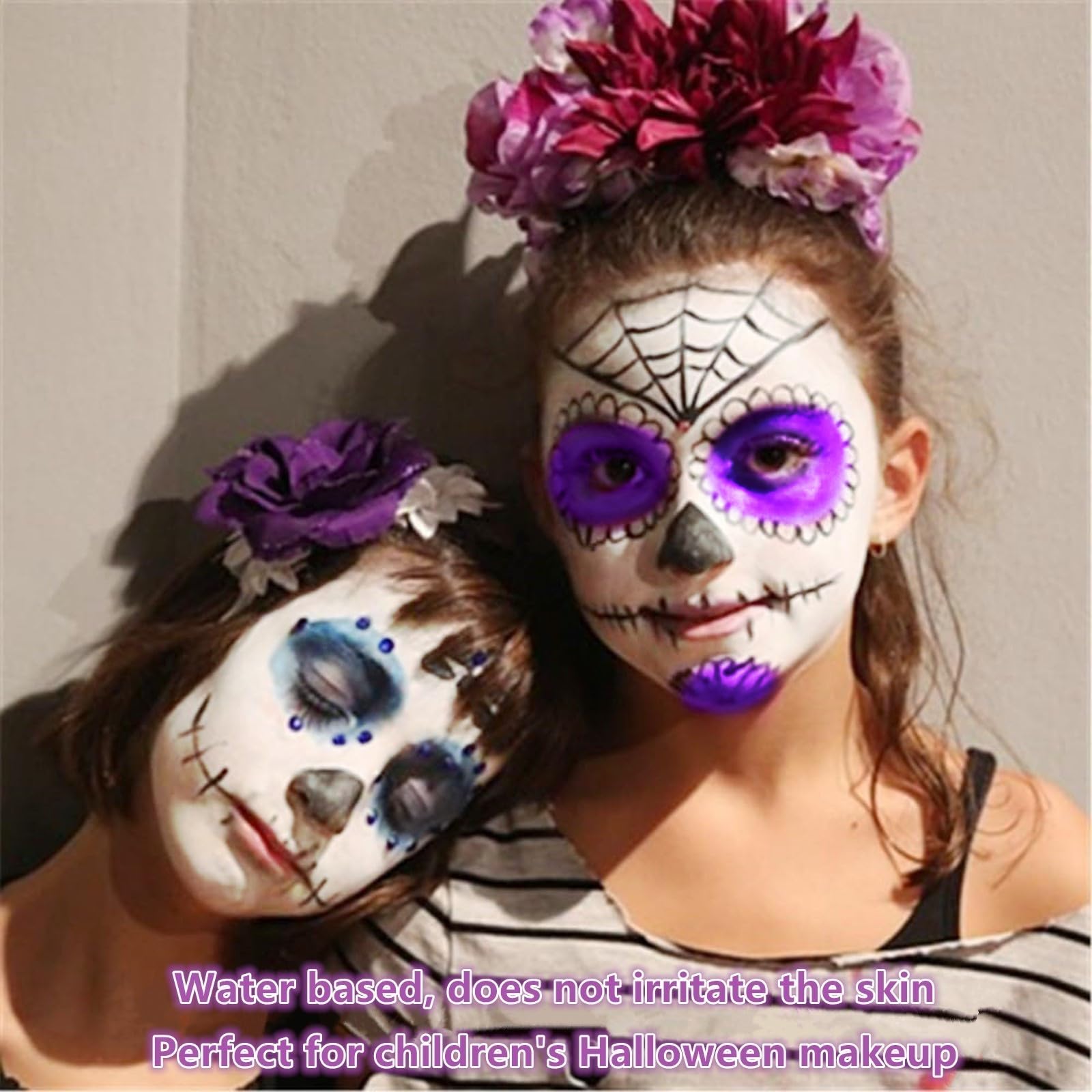 Go Ho Purple Face Paint Stick(0.85Oz),Water Based Cream Purple Body Paint Washable,Face Paint Kit Covers Oil-Free,Halloween Cosp