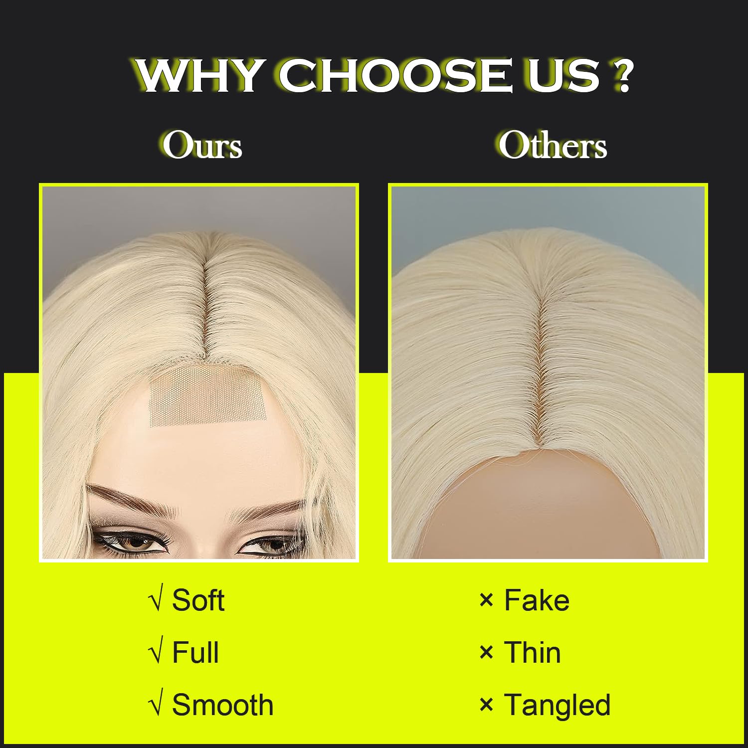 Giannay White Blonde Wig, Platinum Blonde Wig Curly Wig Long White Loose Wave Wigs For White Women Blonde Synthetic Heat Resista