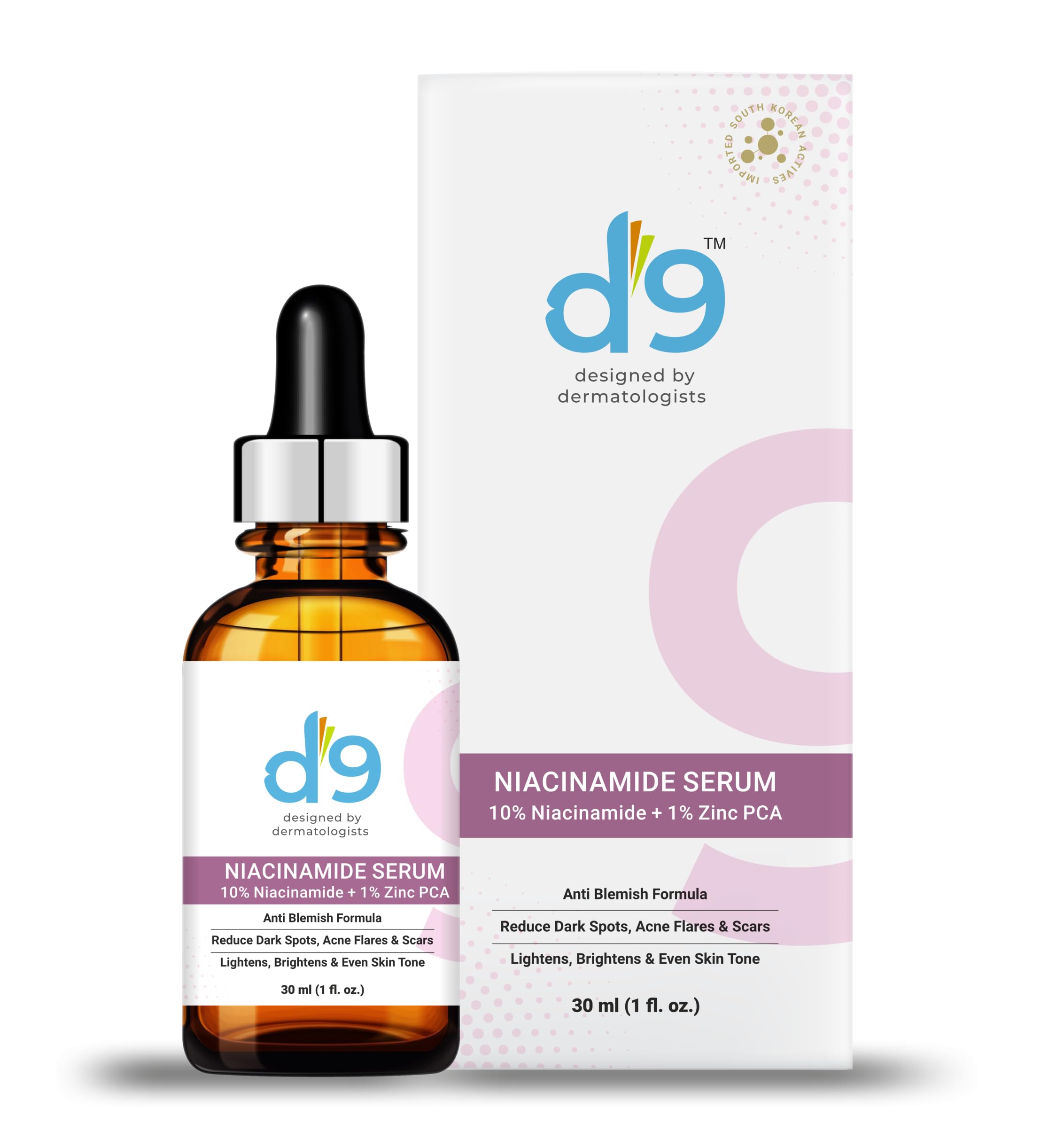 D9 Spot Removal Serum With 10% Niacinamide, 1% Zinc Pca | Brightens Skin, Fades Dark Spots & Evens Tone | Lightweight & Hydratin