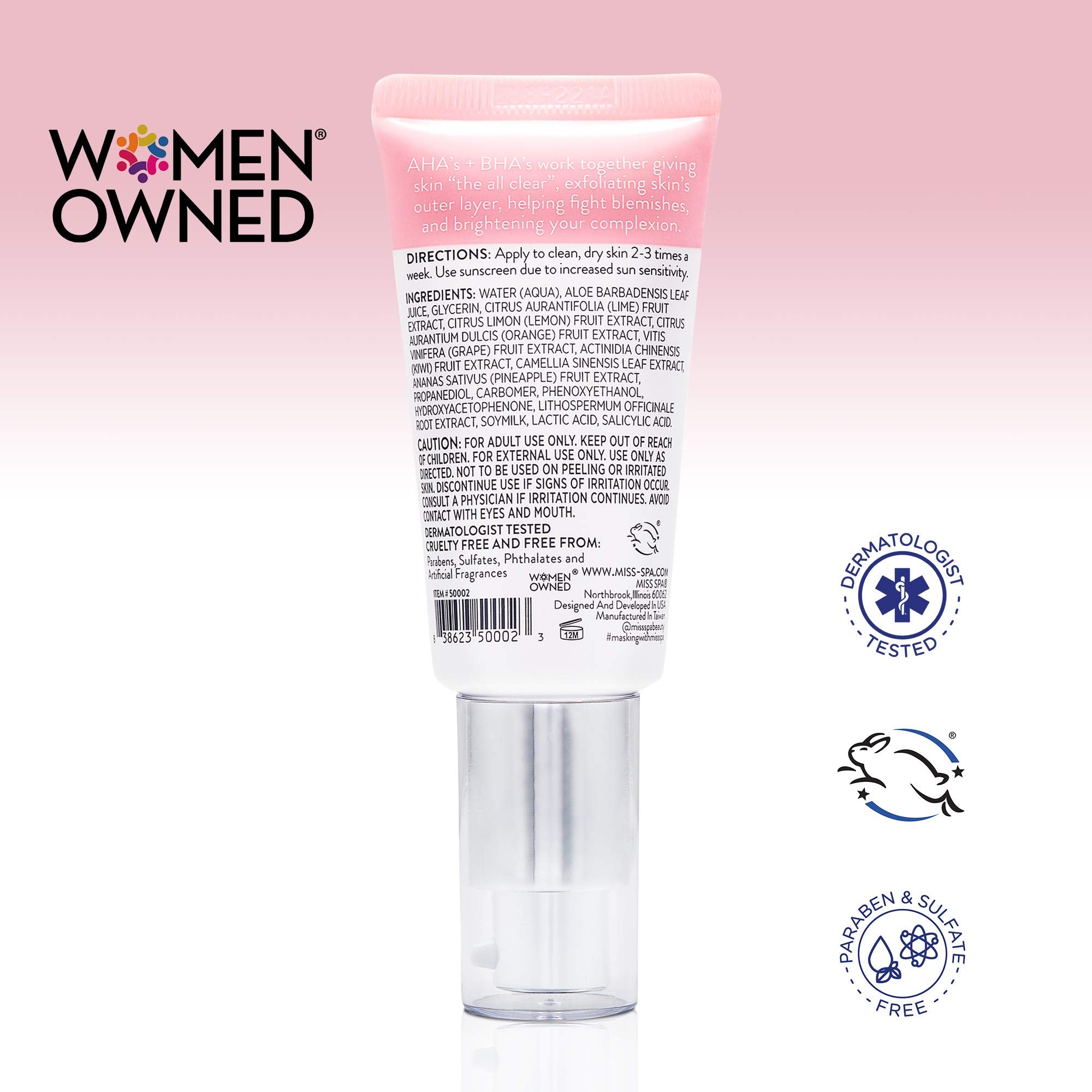 Miss Spa Enzyme Peel Face Serum for Women, Exfoliating Hydroxy Acid Serum, Brightening Face Serum, Help Fight Blemishes, Skin Ca