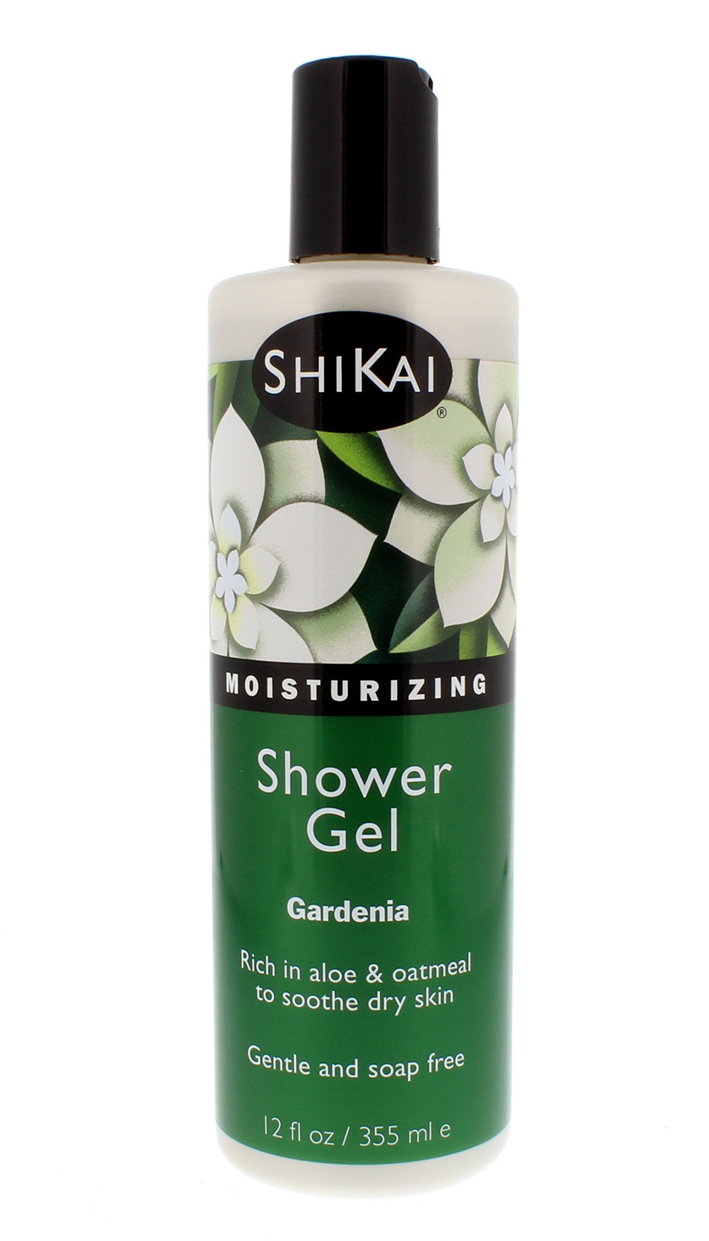 Shikai Daily Moisturizing Shower Gel (Gardenia, 12 Oz) | Gentle Formula | With Aloe Vera & Oatmeal For Soft, Healthy Skin | Dry