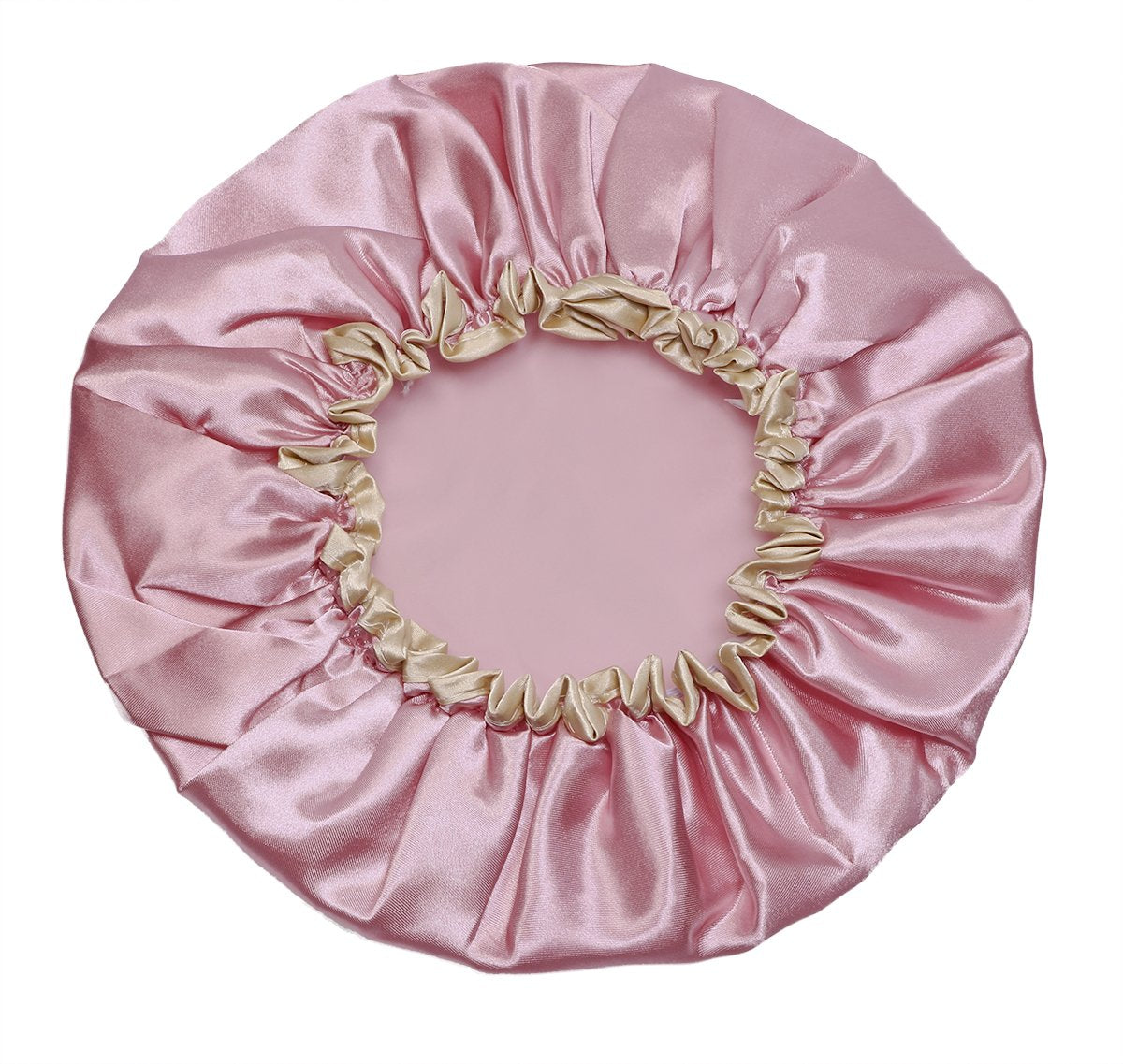 Mini Skater Shower Caps For Women Satin Waterproof Double Layers Elastic Washable Vintage Fashion Stylish Comfortable Stretchy F