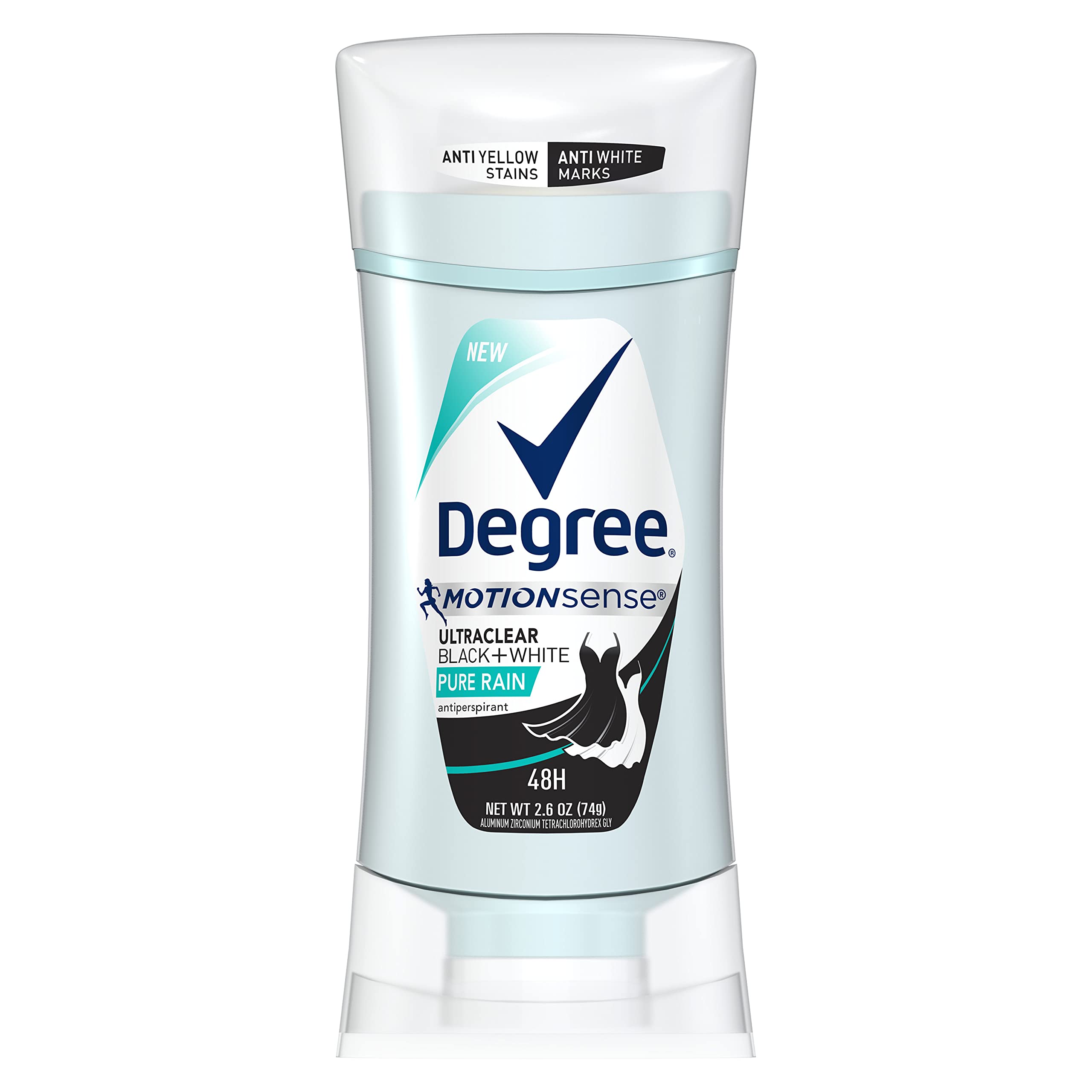 Degree Women Ultraclear Antiperspirant Deodorant Black+White Pure Rain 2.6 Oz