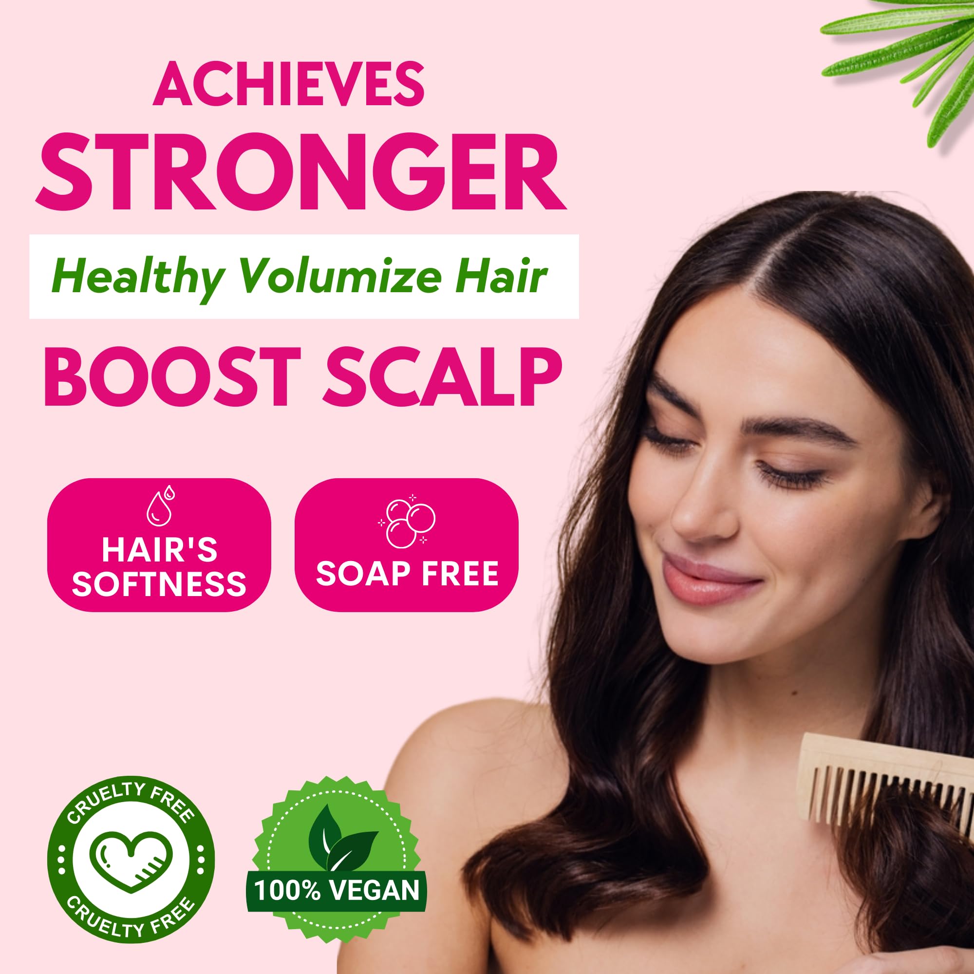 Muun Rosemary Shampoo and Conditioner Bar Set 3 - Natural Solid Hair Growth Soap Bars for Women with Straight, Curly or Thinning