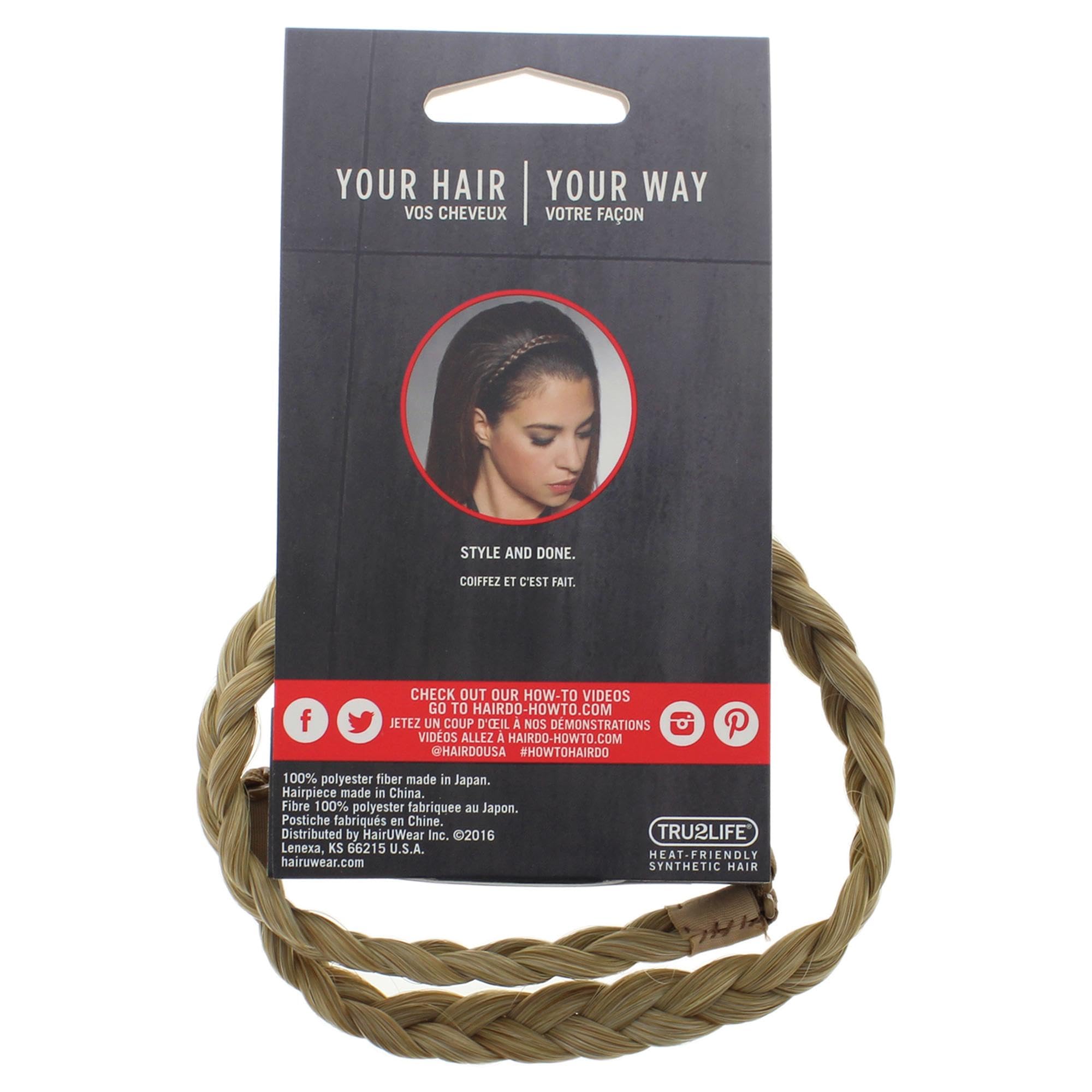 Hairdo French Braid Band, R14 88H Golden Wheat