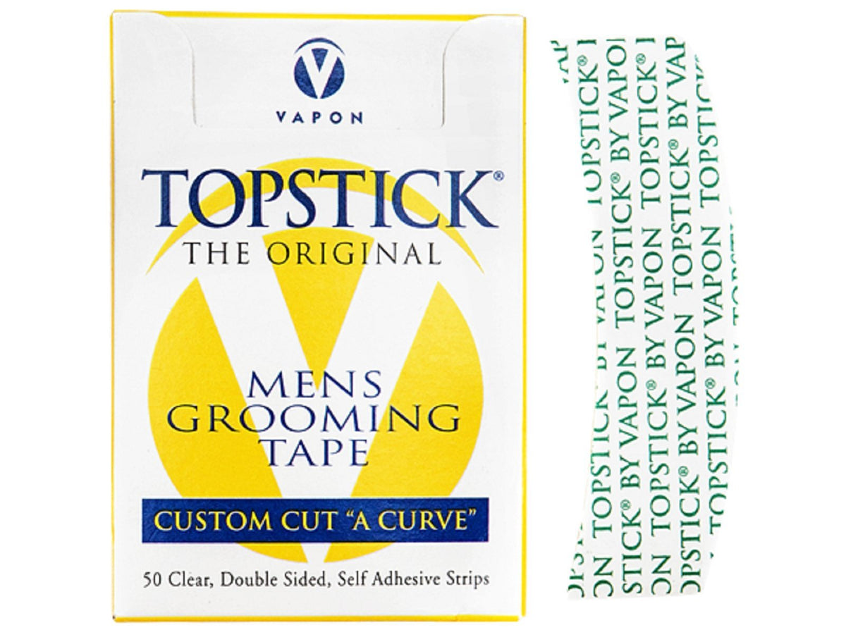 Vapon Topstick The Original Custom Cut ''A Curve''Men'S Grooming Tape - 50 Strips Box