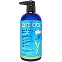PURA D'OR Therapy Shampoo (16oz) Hydrates & Nourishes - Scalp Care Shampoo For Itchy Flaky Scalp w/ Tea Tree, Peppermint, Patcho