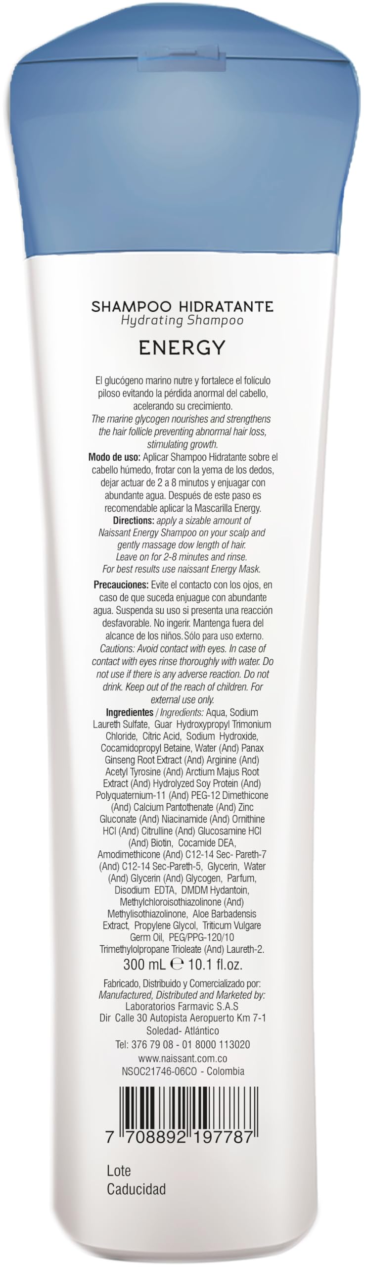 Naissant Energy Treatment Shampoo | Hair Growth Accelerator, Strengthener for Color Treated & Natural Hair | Enriched with Marin