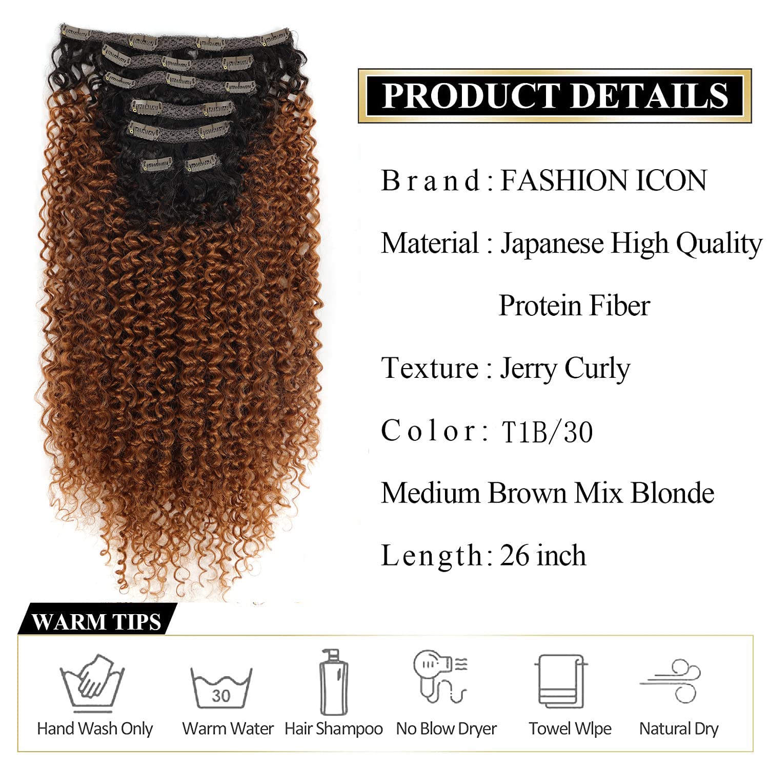 Curly Clip In Hair Extensions Clips In-Human Hair Feelings Natural Black Medium Auburn Curly Hair Extensions For Black Women Jer