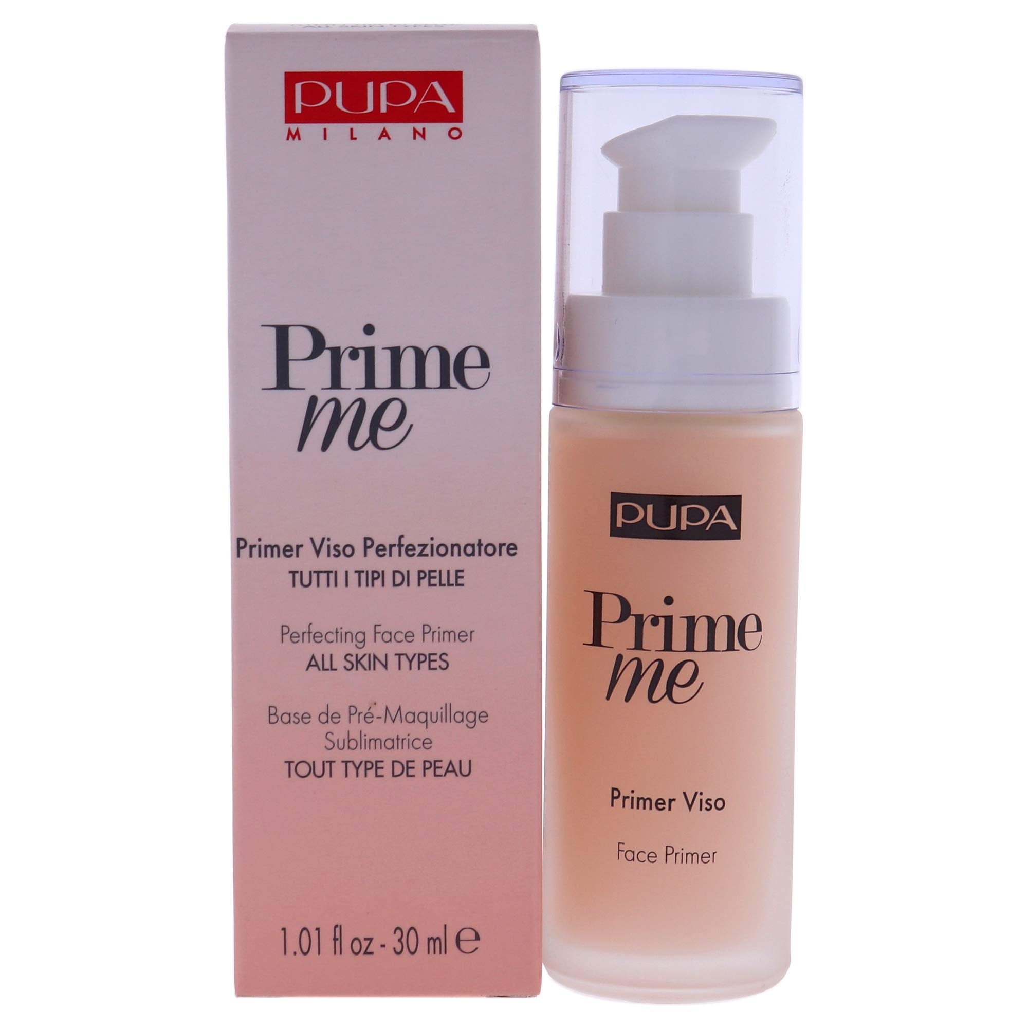 Pupa Milano Prime Me Perfecting Face Primer - Pre Make-Up Face Base - Visibly Minimises Expression Lines, Pores And Imperfection