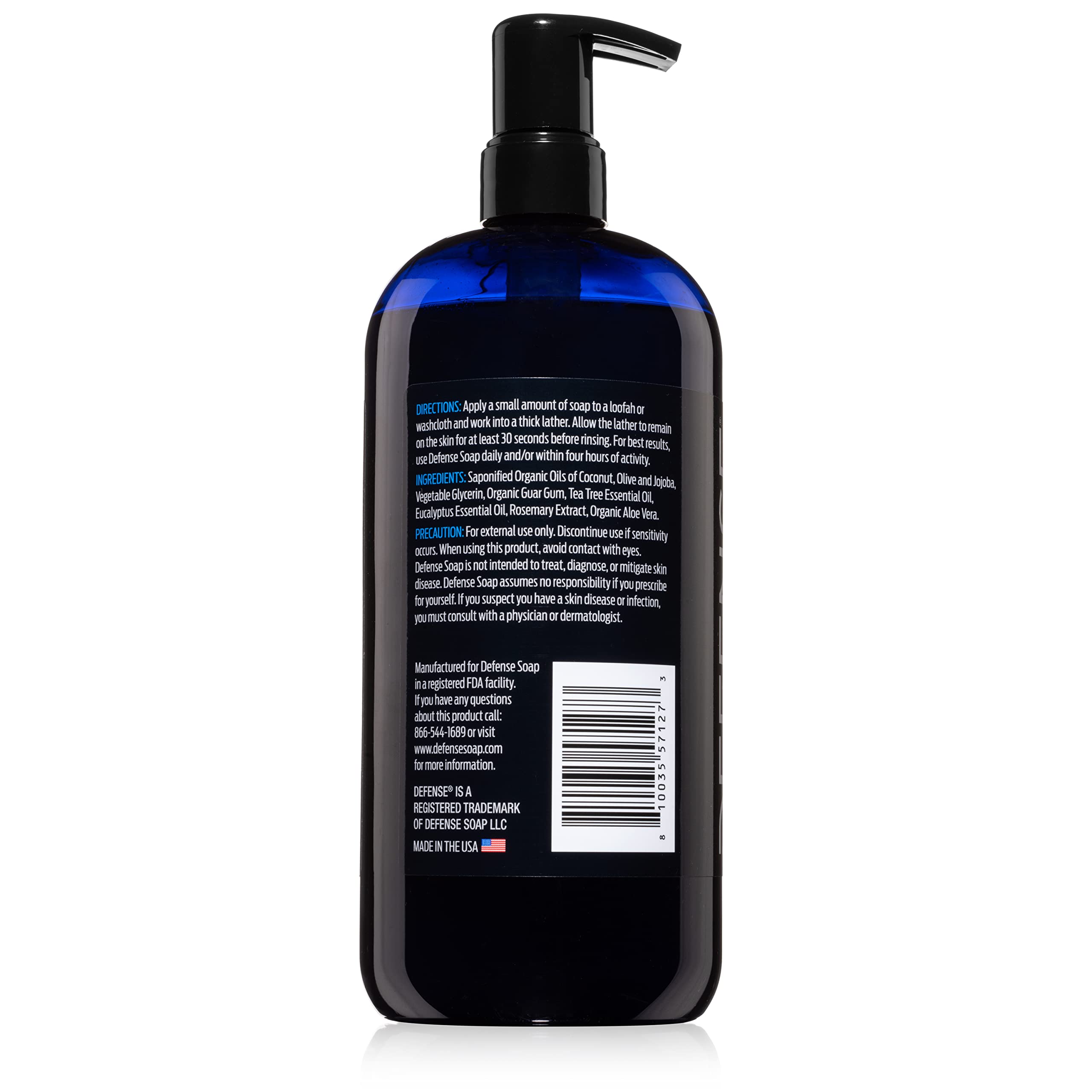 Defense Soap Organic Tea Tree Body Wash  All Natural Shower Gel With Tea Tree Oil, Eucalyptus Oil, And Aloe Vera. Wrestling Insp