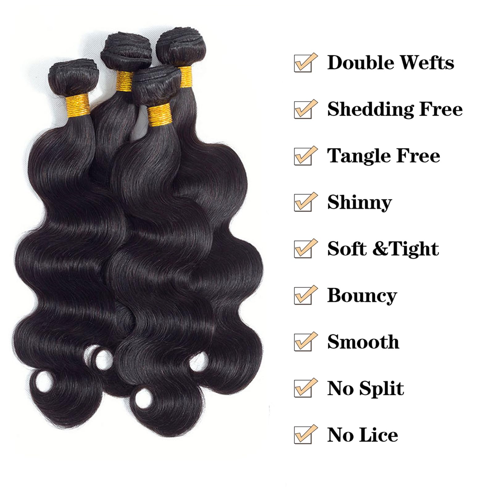 12A Body Wave Bundles Human Hair 22'' 24'' 26'' 28'' 400G 100% Unprocessed Brazilian Virgin Hair Body Wave 4 Bundles Human Hair
