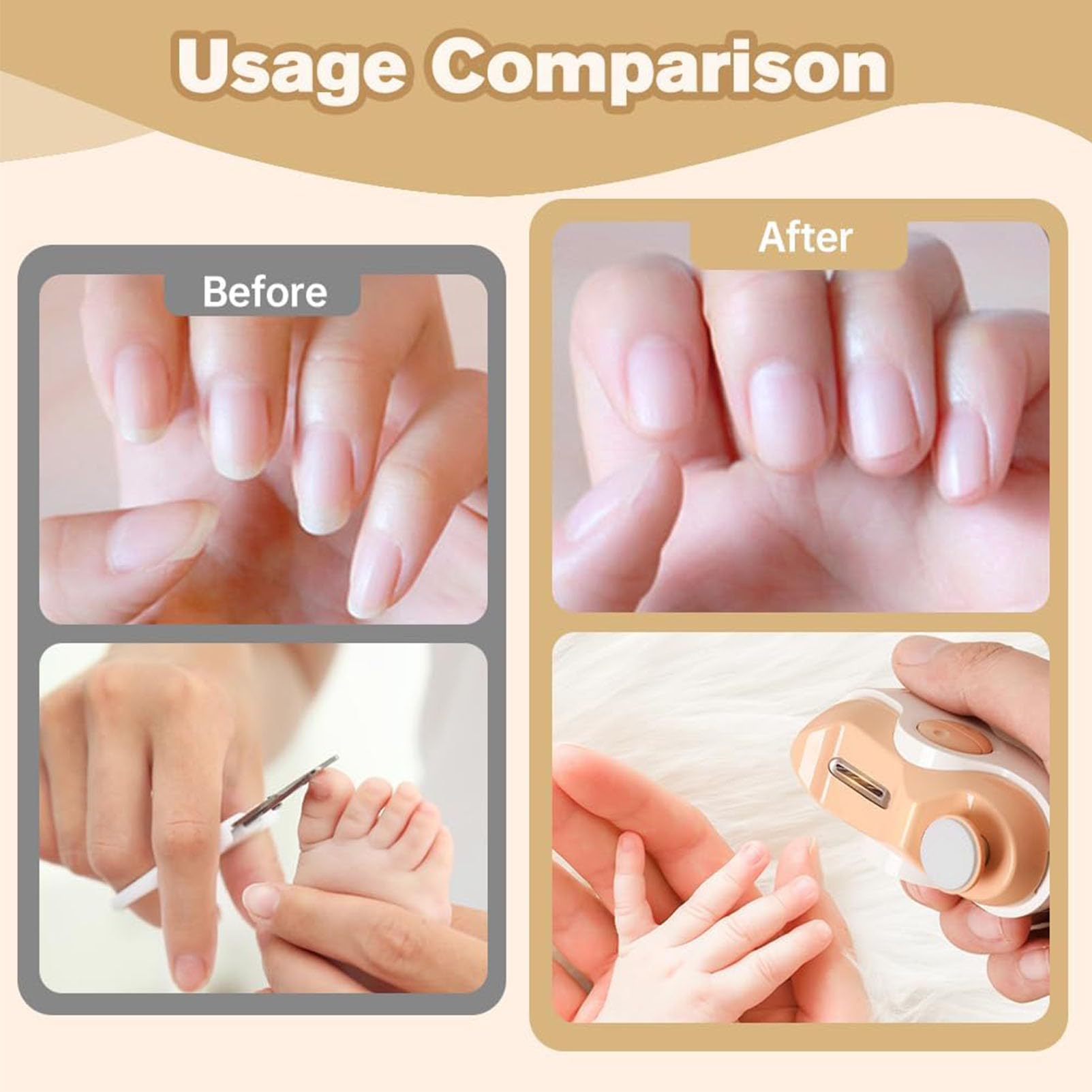 2 In 1 Electric Polishing Automatic Nail Clippers, Electric Nail Clipper Electric Nail Trimmer With 2 Adjustable Speeds, Nail Tr
