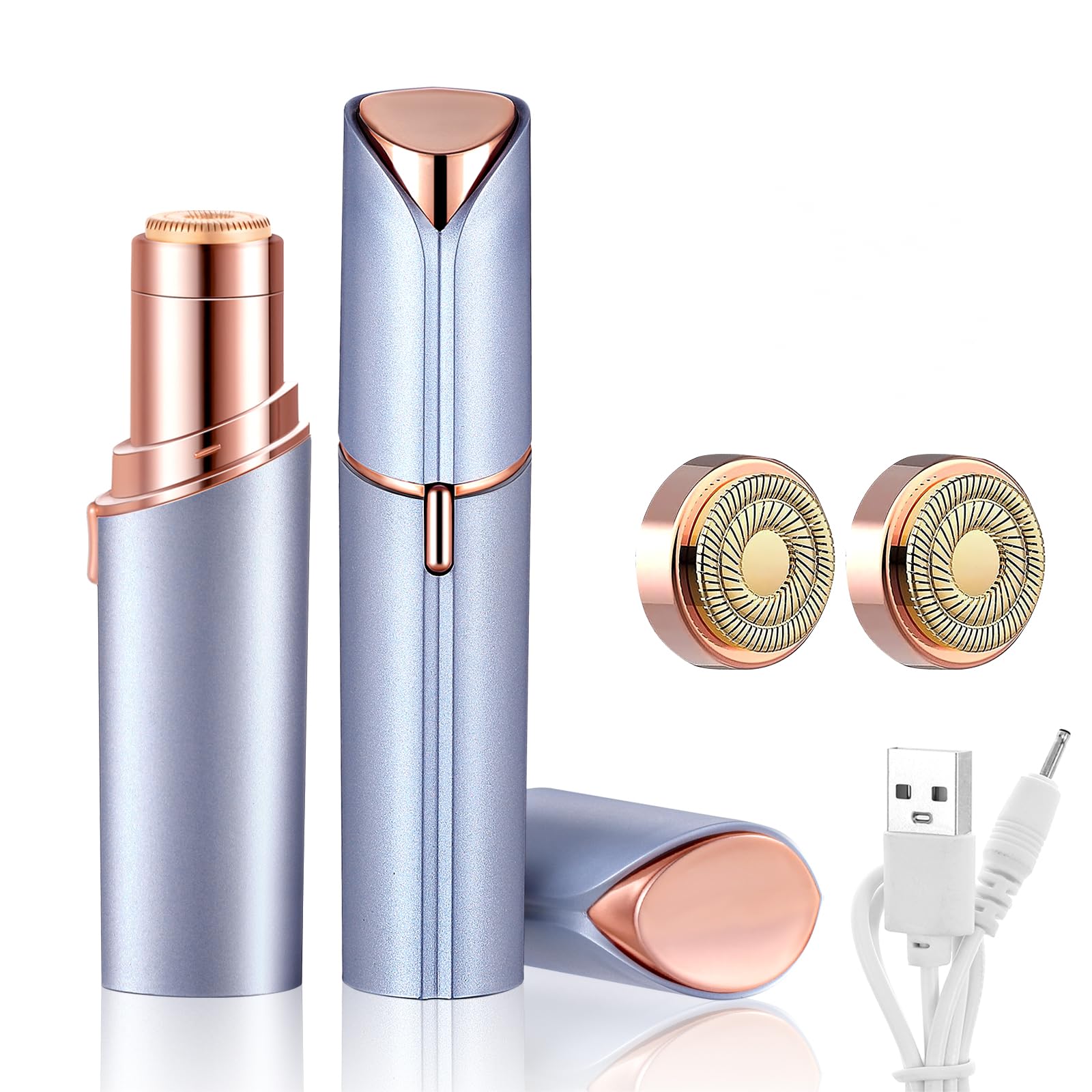 Facial Hair Remover for Women- as Seen on TV Painless Face Shaver -Mini Hair Remover, Electric Razor Shaver Portable Bikini Epil