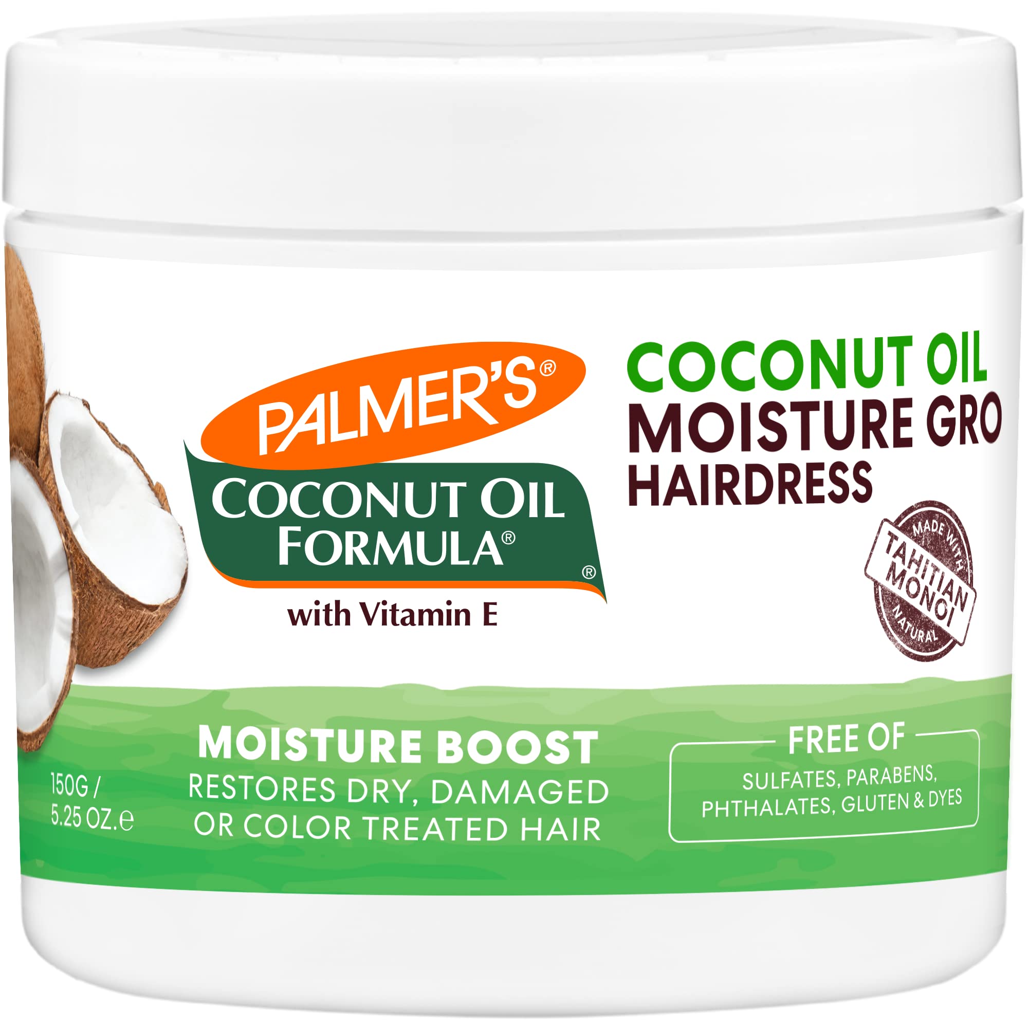 Palmer'S Coconut Oil Formula Moisture Gro Hairdress Hair Cream, Restorative Leave In Conditioner To Minimize Breakage And Add Sh