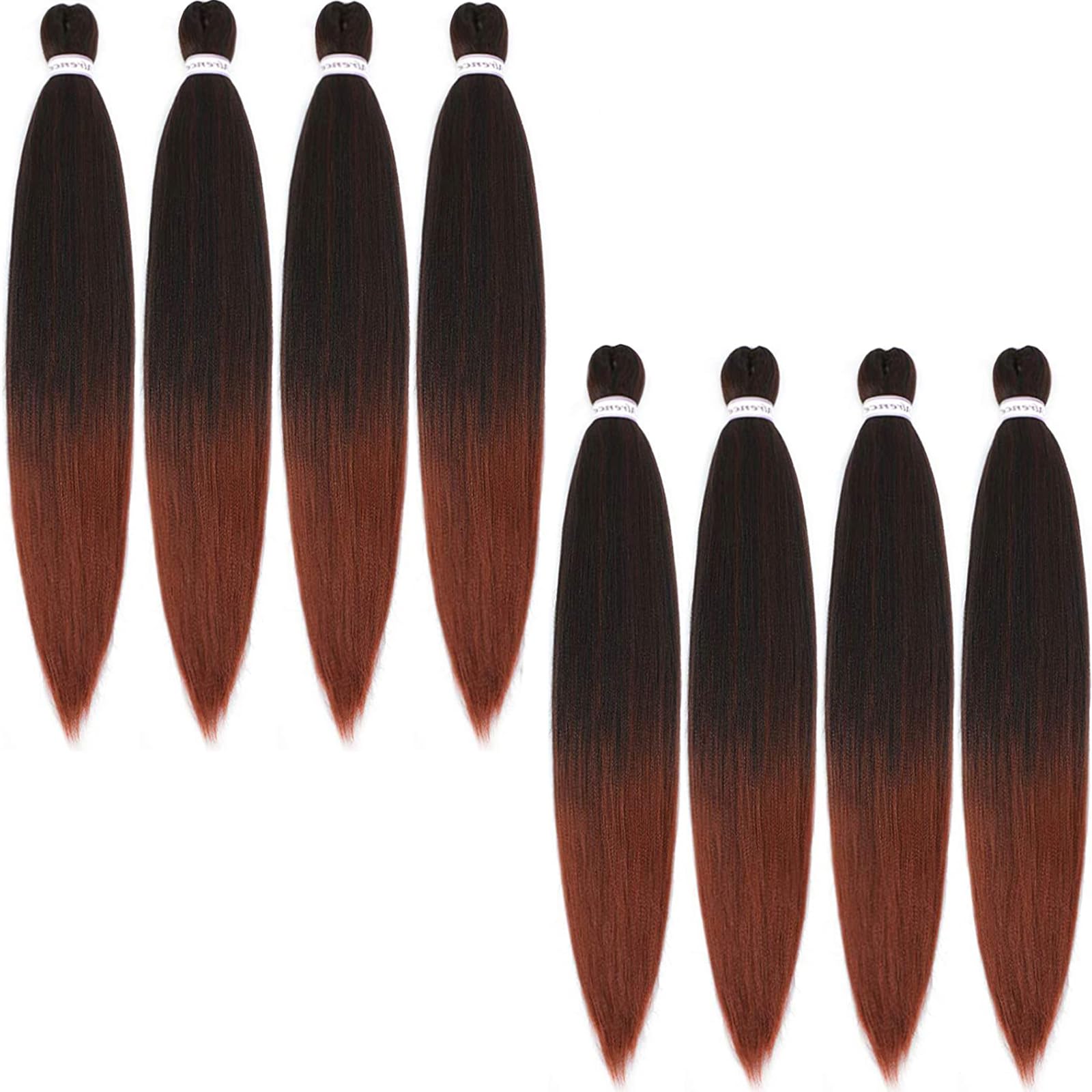 Alrence Pre Stretched Braiding Hair Long Braid 32 Inch 8 Packs Professional Braiding Hair Extensions Synthetic Crochet Twist Bra