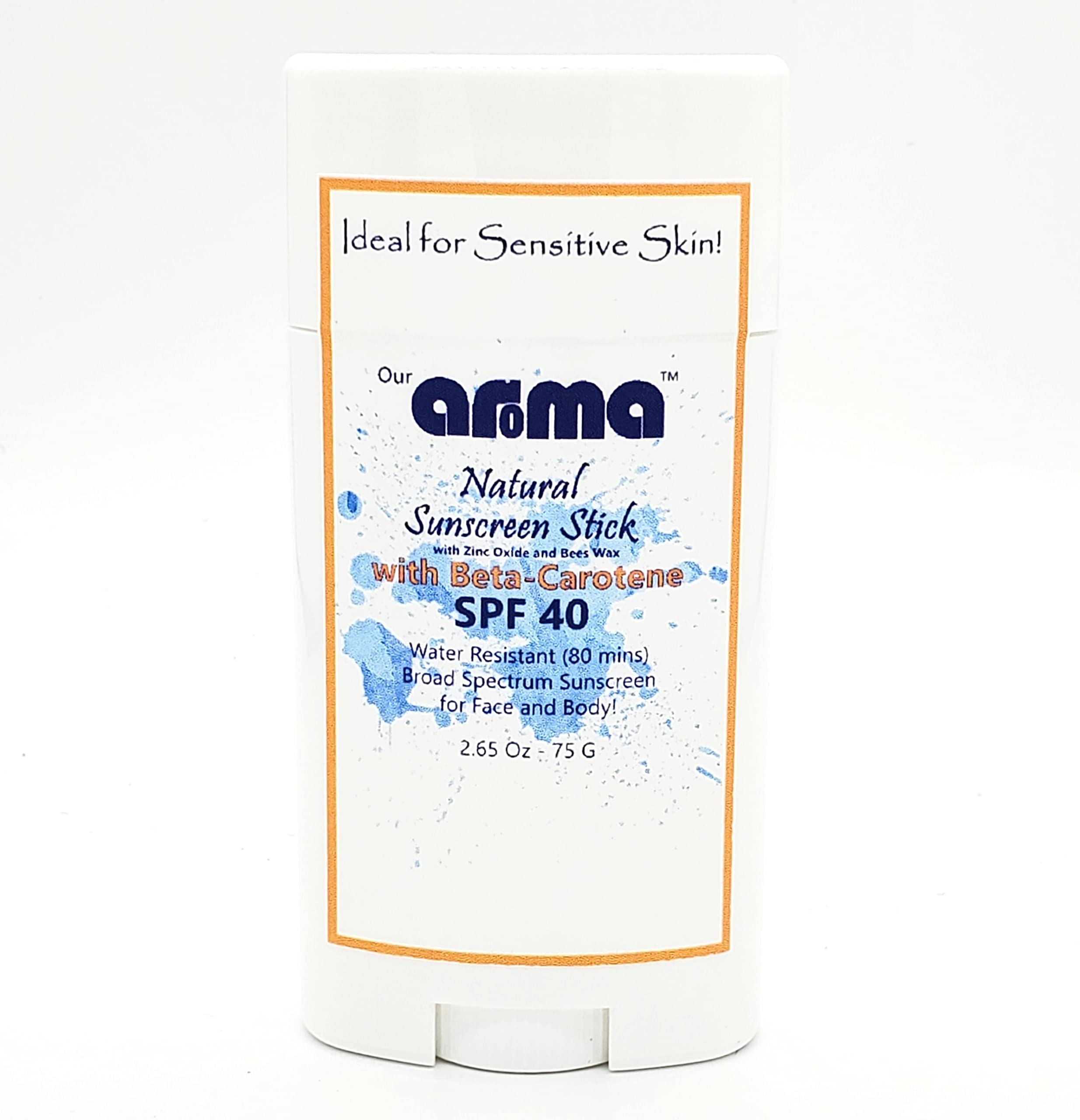 Our Aroma Original Sunscreen Face Stick, Broad Spectrum SPF 40 6.65 Oz