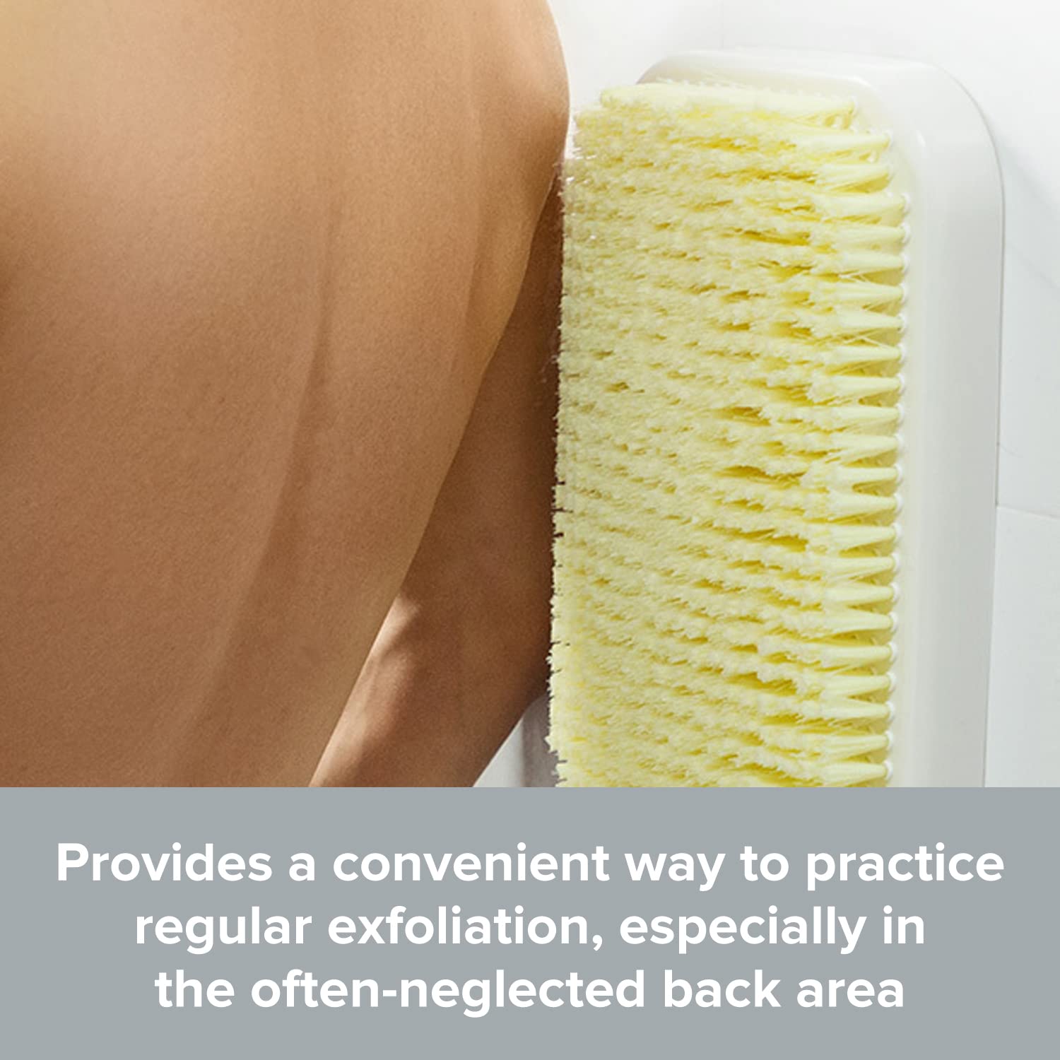 Wall Mounted Back Scrubber For Shower - Large Exfoliating Brush For Shower - Bathing Scrub Brush - Hands-Free Back Brush & Body