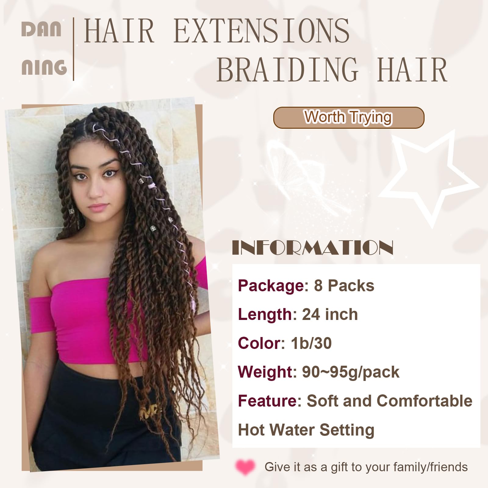Ombre Pre-Stretched Braiding Hair, Silky Braid Hair Extensions, Crochet Twist Hair Braids, Yaki Texture Original Braiding Hair P
