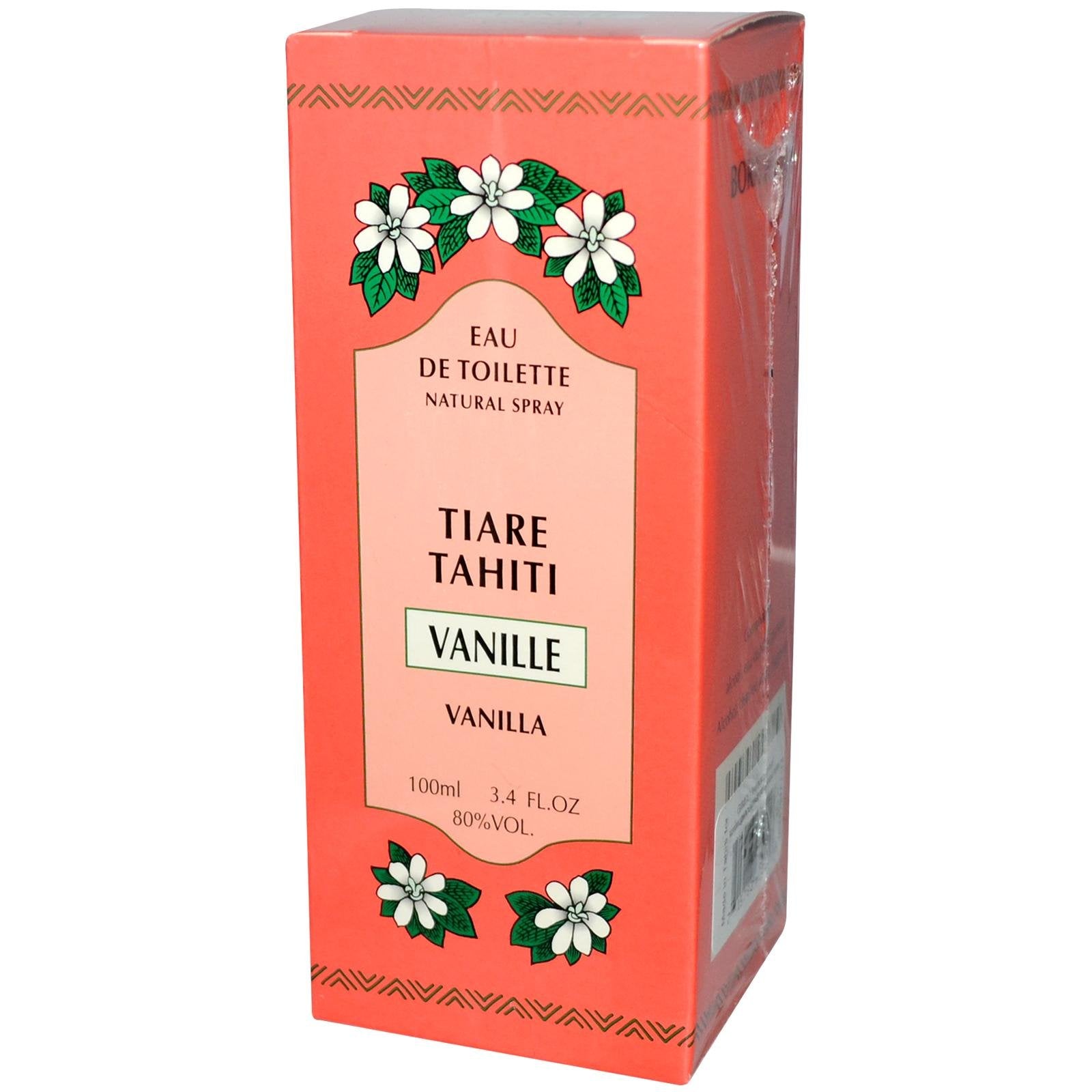 Monoi Tiare Tahiti Eau de Toilette Natural Spray Vanilla -- 3.4 fl oz