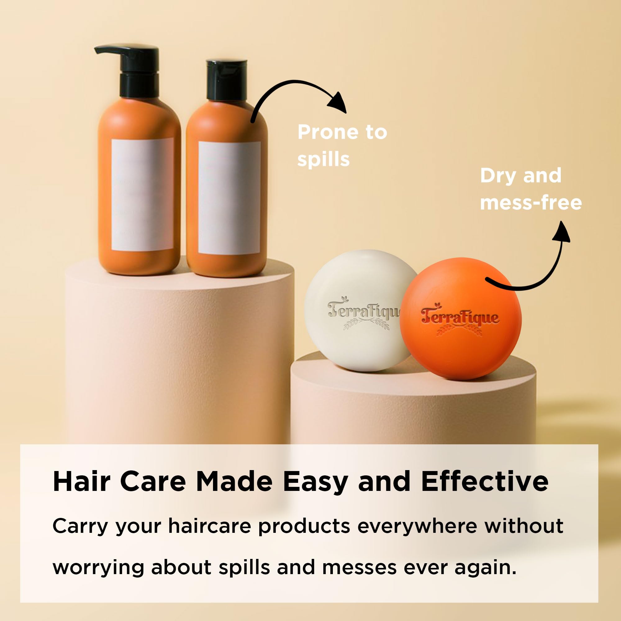 Terrafique Rice Water Shampoo And Conditioner Bar Set - Rice Water Shampoo Bar 3.5 Oz - Rice Water Conditioner Bar 3.17 Oz