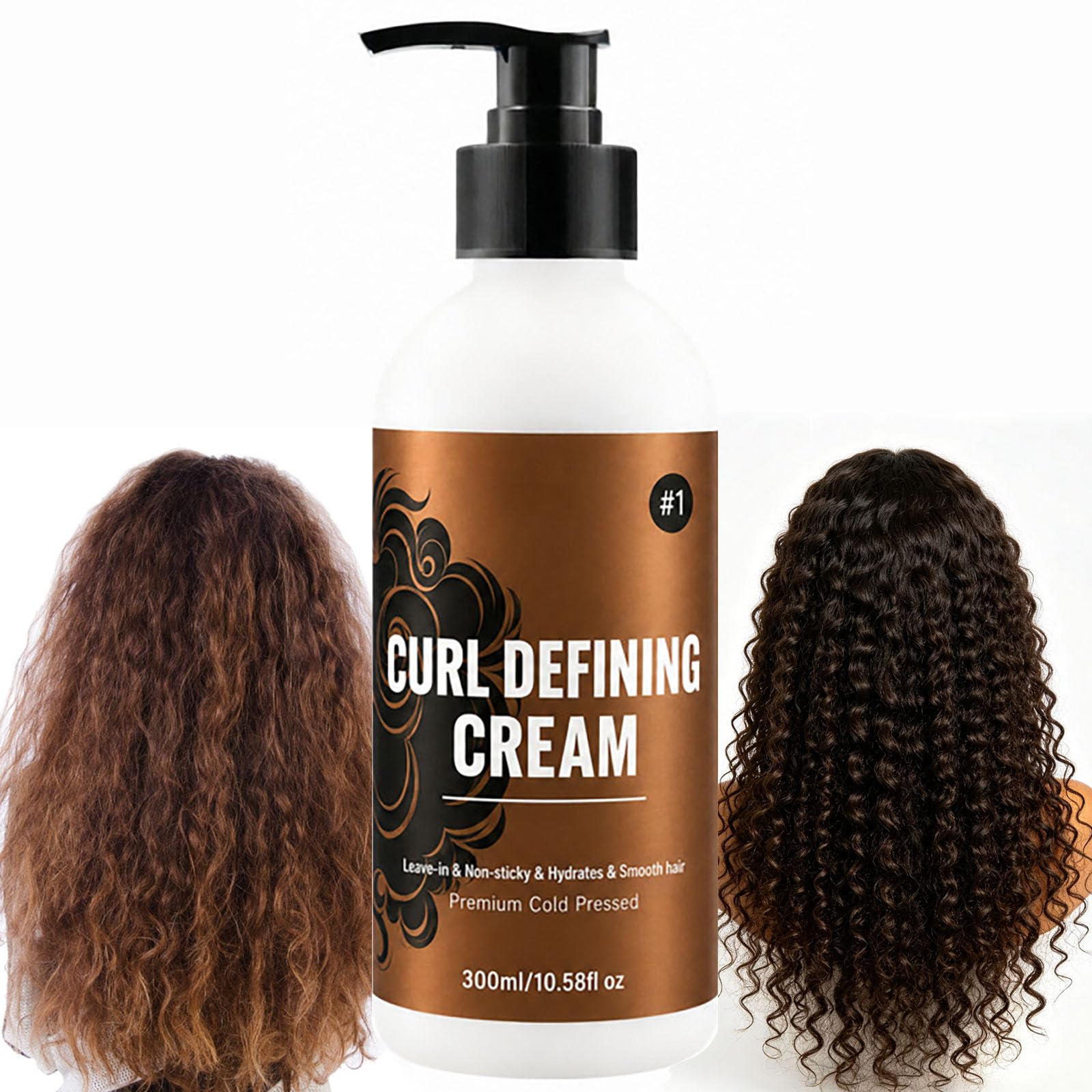 Curl Defining Cream for Wavy Curly and Coily Hair for Smoothing 10.58 FL OZ