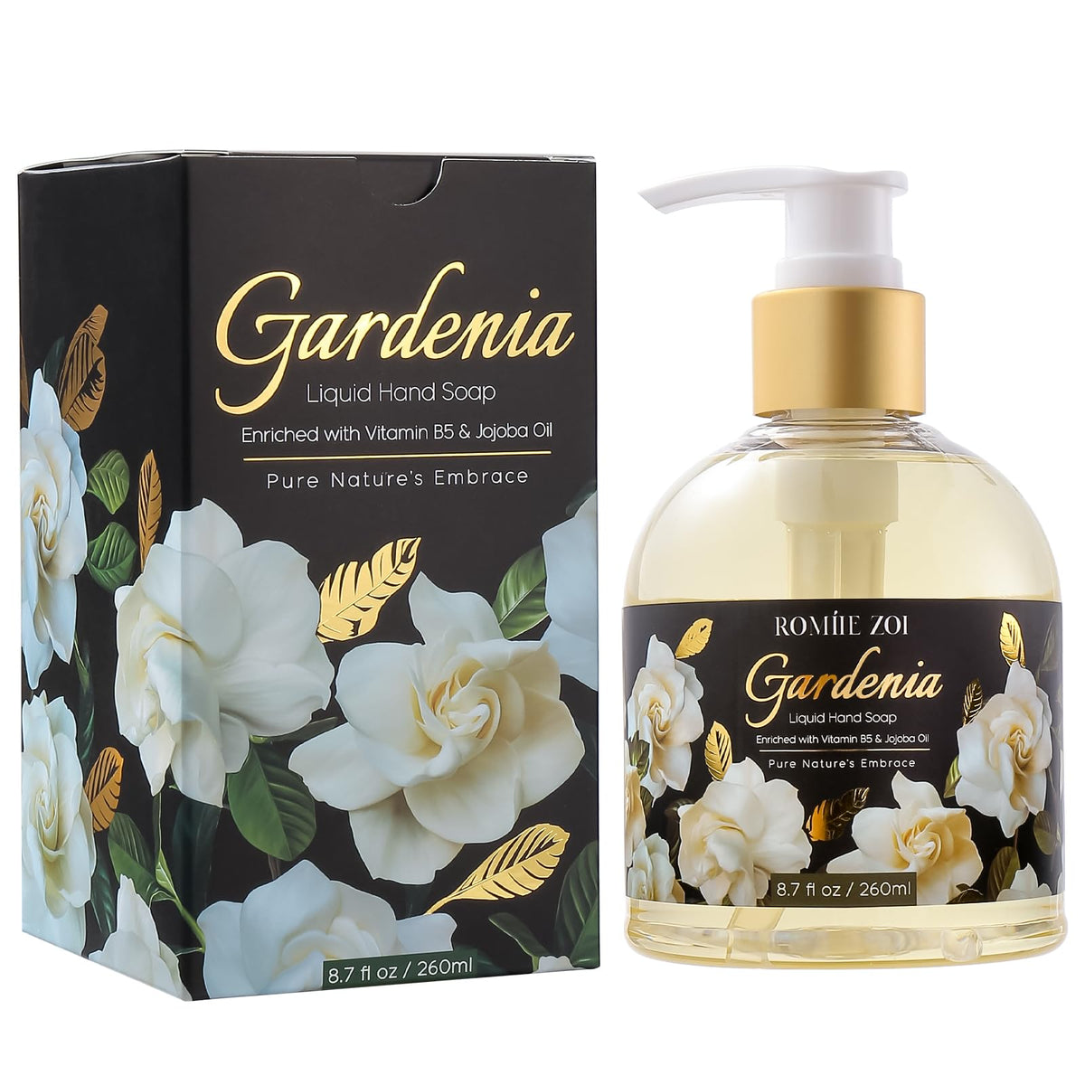 ROMIIE ZOI Liquid Hand Soap with Gift Box - Gardenia - 260ml/ 8.7 fl.oz