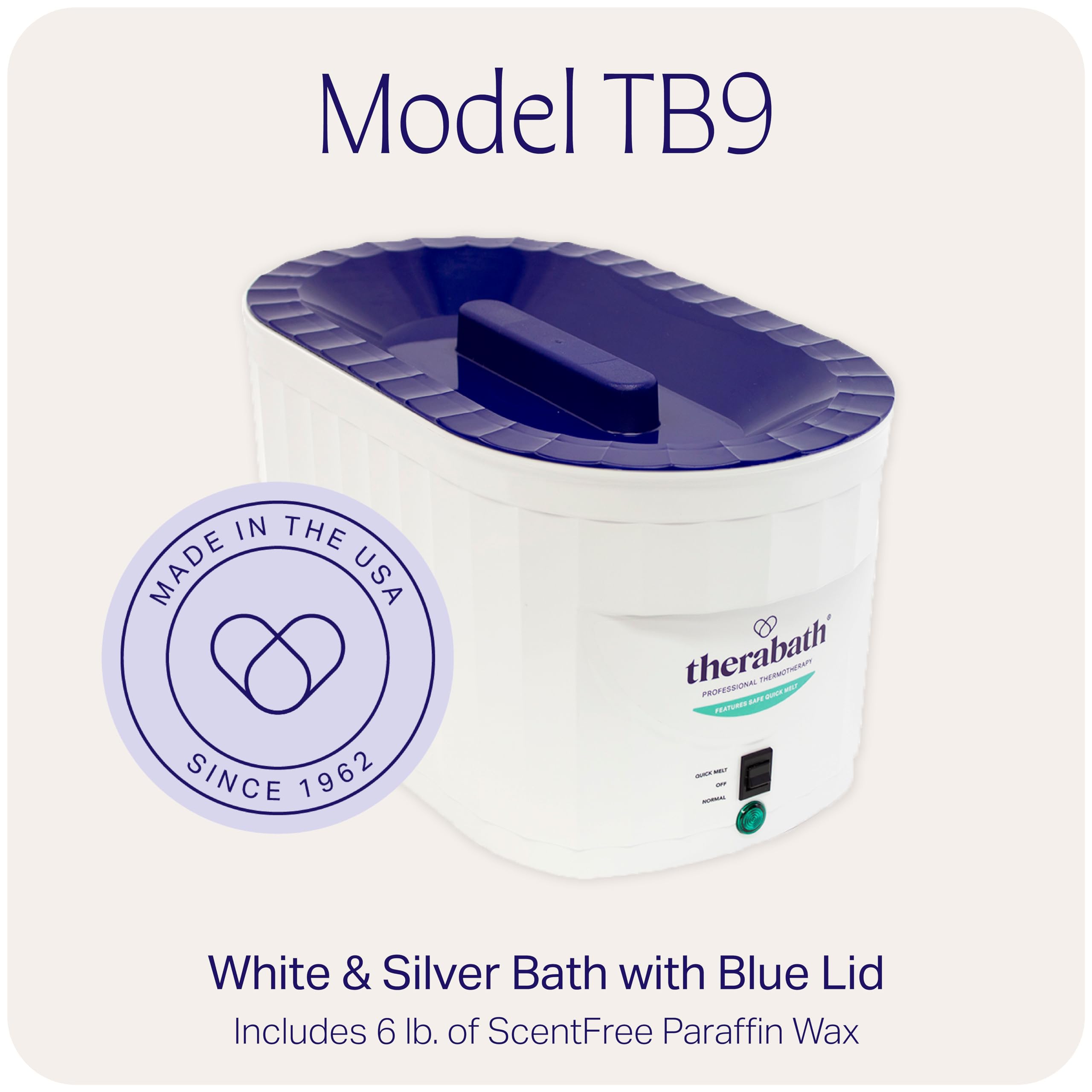 Therabath Professional Thermotherapy Adjustable Tb9 Paraffin Wax Bath - Quick Melt - Helps Relieve Arthritis & Muscle Stiffness