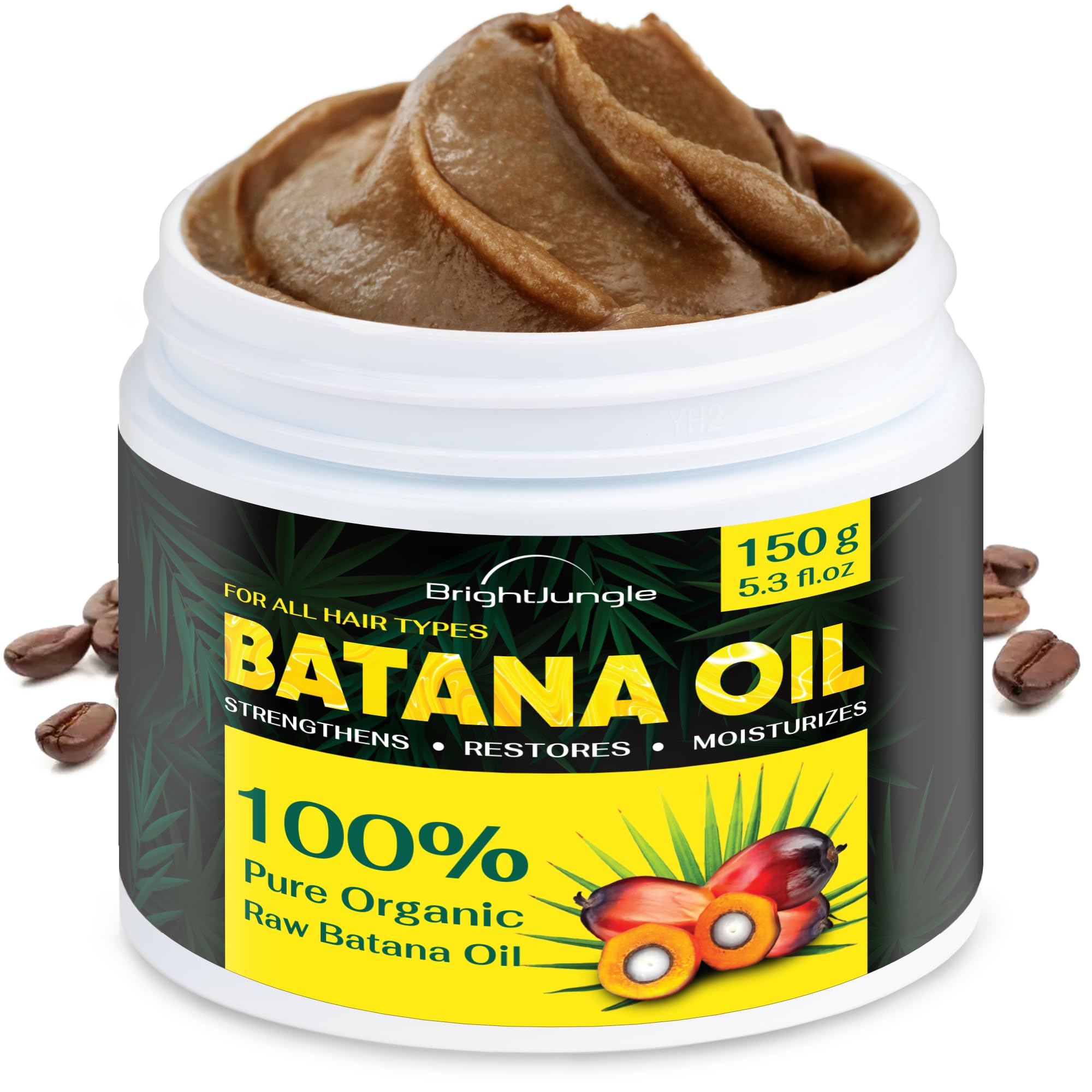 Batana Oil for hair Growth - Dr. Sebi-inspired 100% Pure & Organic Raw Batana Oil Prevent Hair Loss, Promotes Hair thickness for
