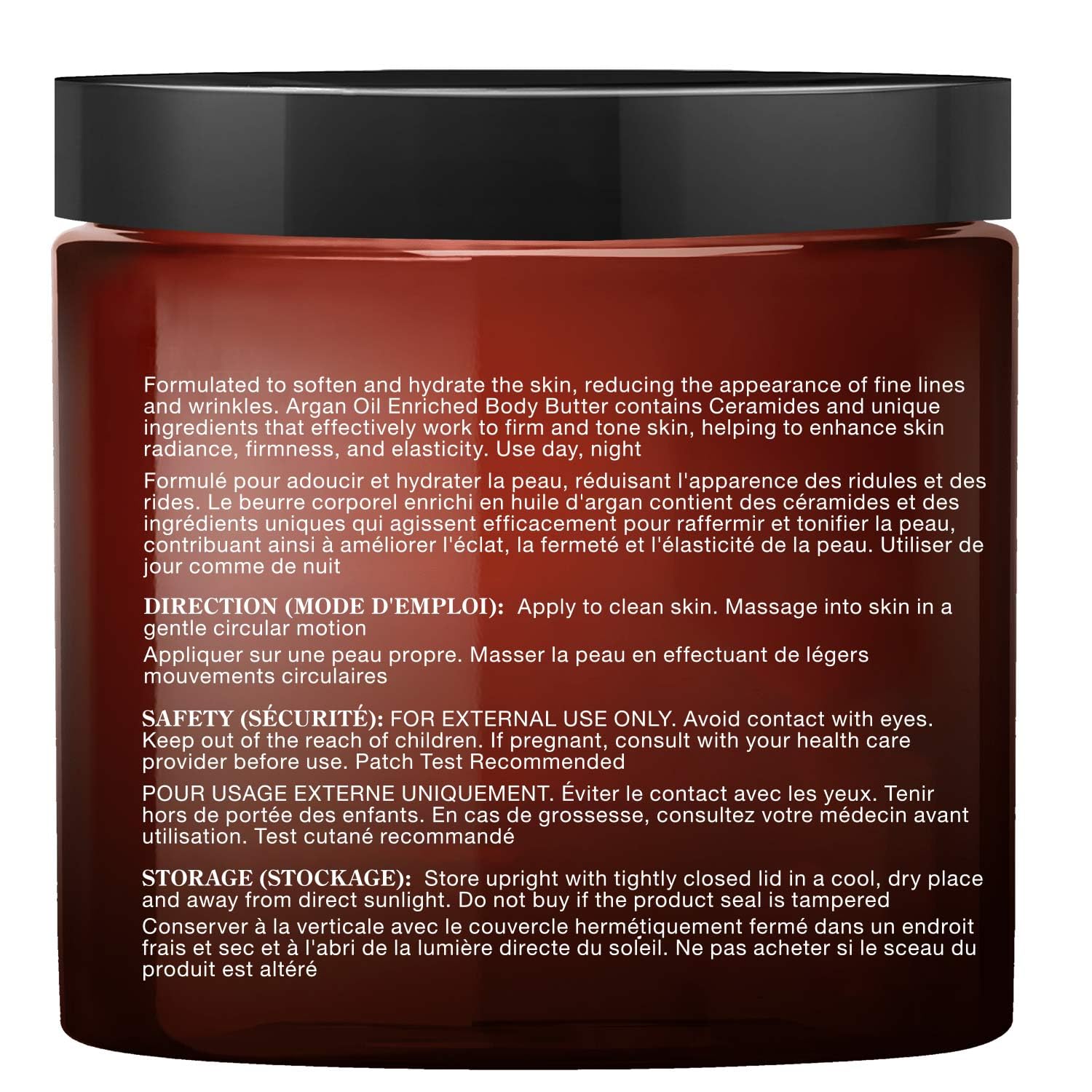 MAJESTIC PURE Whipped Argan Oil Body Butter for Women & Men - With Ceramides, Vitamin E & A & Vegan Collagen - For Skin, Face, &