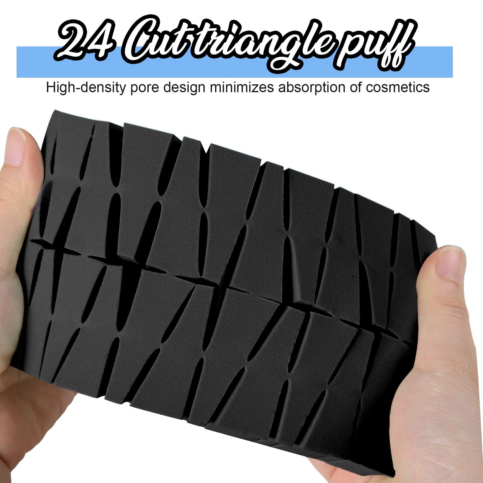 Teenitor 48 Pieces Cosmetic Makeup Sponges Wedges Beauty Blender Sponges, Small Triangle Makeup Sponge Wedges, Non-Latex Cosmeti