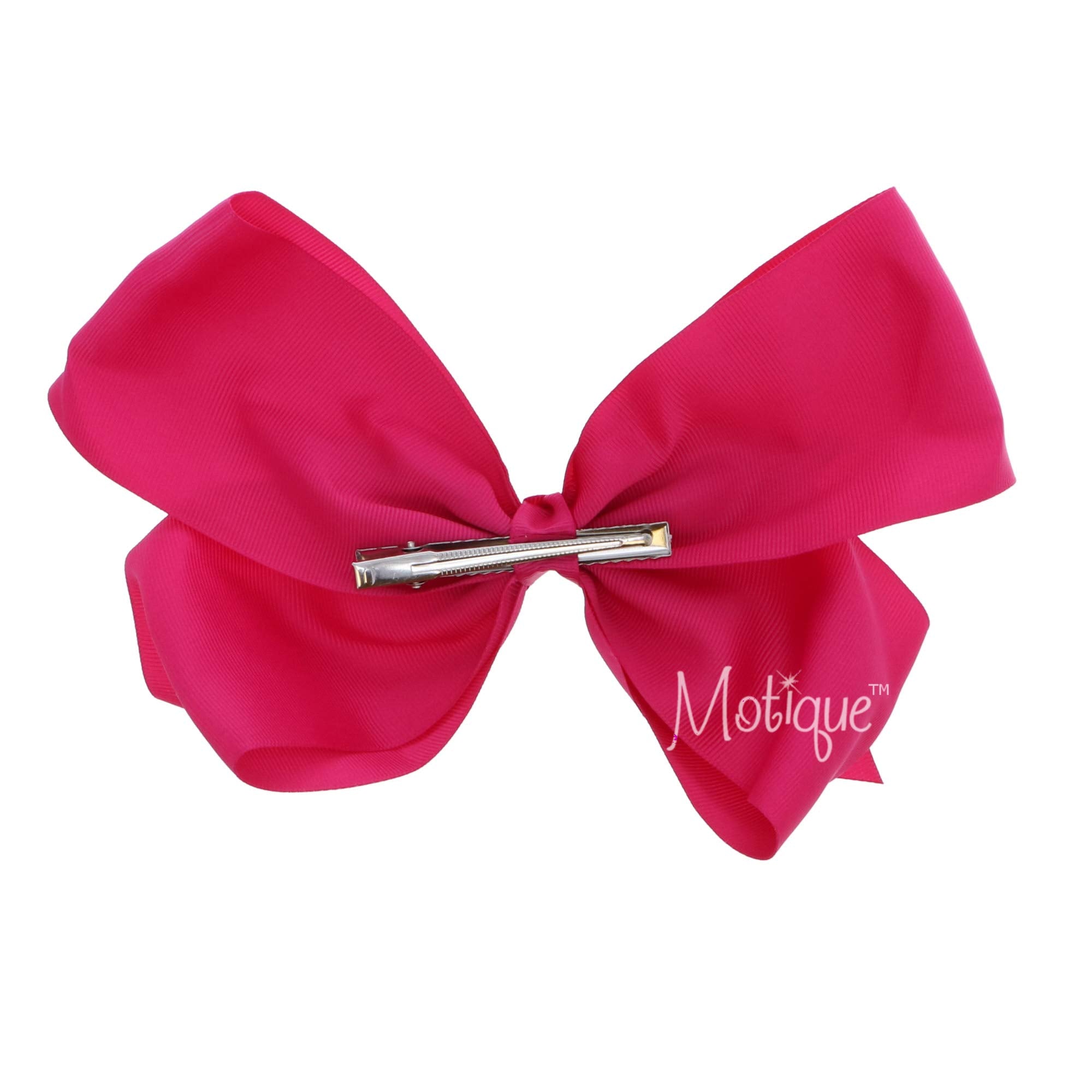 3 Inch Grosgrain Bow for Little Girls- Set of 2 (Hot Pink)