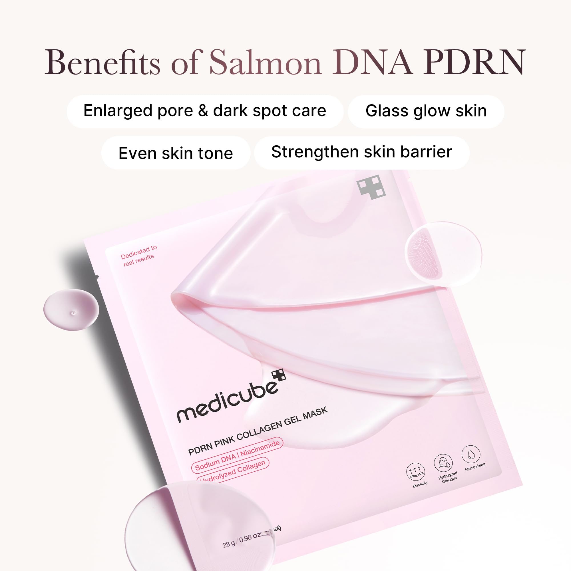 Medicube Salmon Dna Pdrn Pink Collagen Jelly Gel Mask | Overnight Face Mask For Glass Glow Skin- Elasticity, Hydrating, Firming