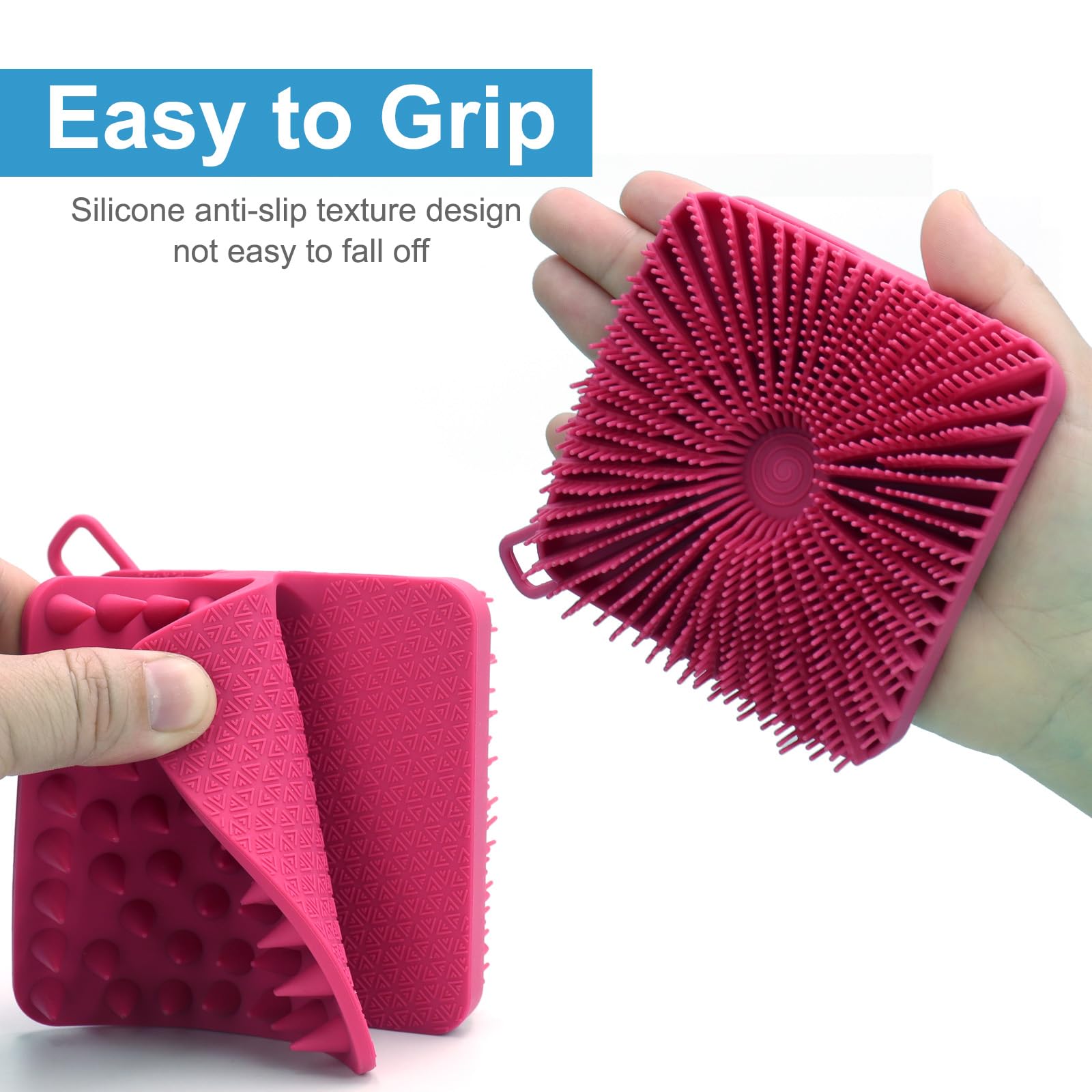 Wetang Silicone Body Scrubber Women, Dual-Sided Design Exfoliating Body Scrubber And Scalp Massager, Shower Scrubber For Body, S