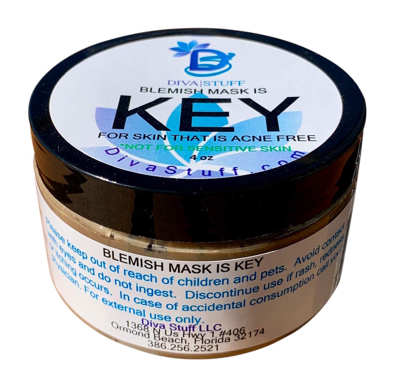 Blemish Mask Is Key for Skin That Is Acne Free, Diva Stuff Acne Fighting Face Mask, Not for Sensitive Skin! 4oz