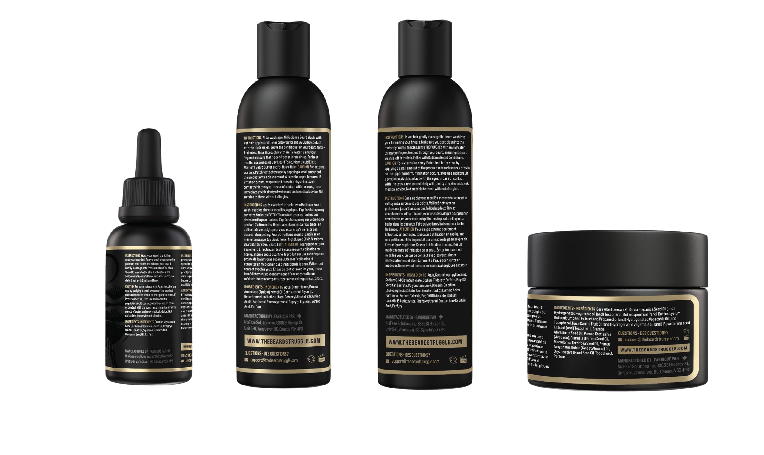 The Beard Struggle Men'S Beard Kit - Essential Grooming Kit Includes Beard Balm, Beard Oil, Beard Wash, & Beard Conditioner - Go