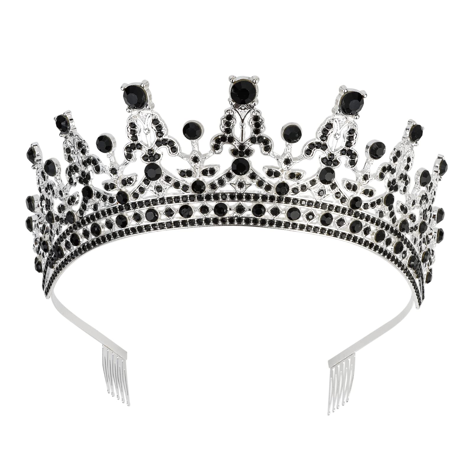 COCIDE Black Tiaras for Women Crowns for Women Tiaras and Crowns for Women Queen Crown Princess Tiara for Girls Rhinestones Part