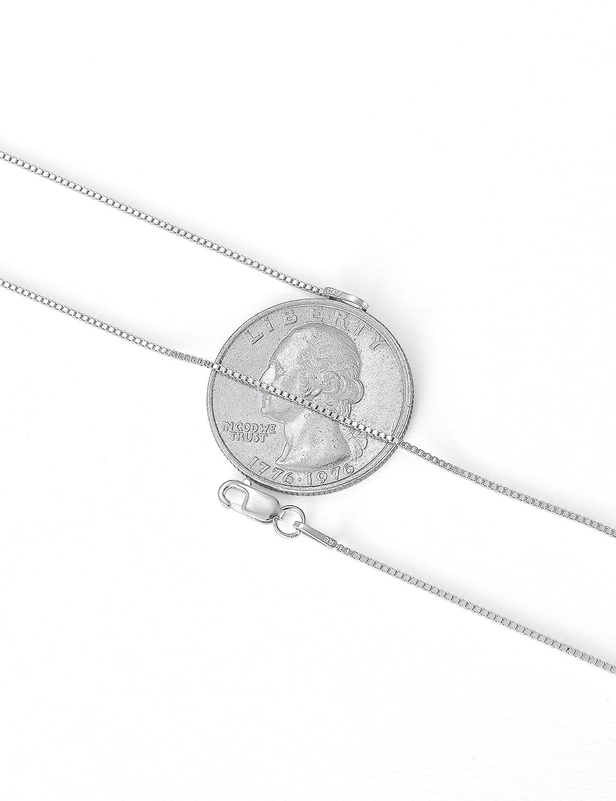 ASHINE Sterling Silver Chain Silver Chain for Men Chain Necklace Silver Chain Necklace for Women (0.8mm Box Chain Lobster Clasp
