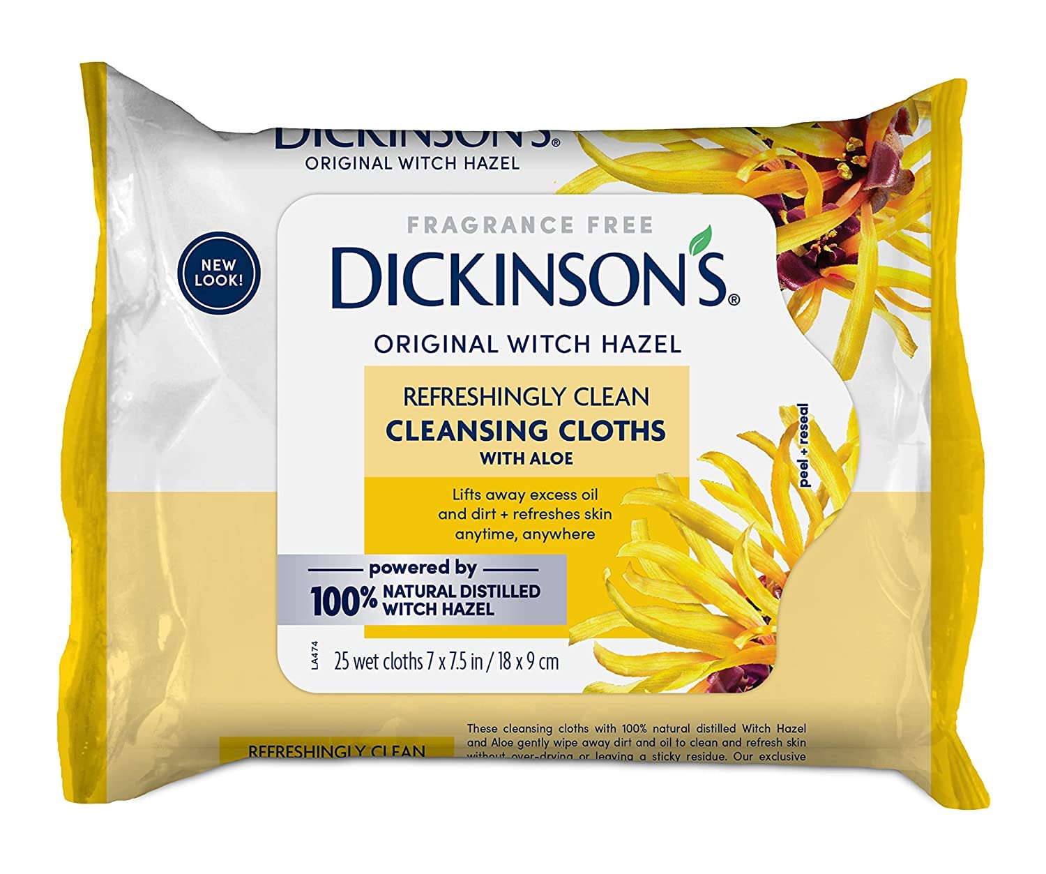 Witch Hazel Cleansing Clo Size 25Ct Dickinson'T Original Witch Hazel Cleansing Cloths 25Ct (Pack Of 3)