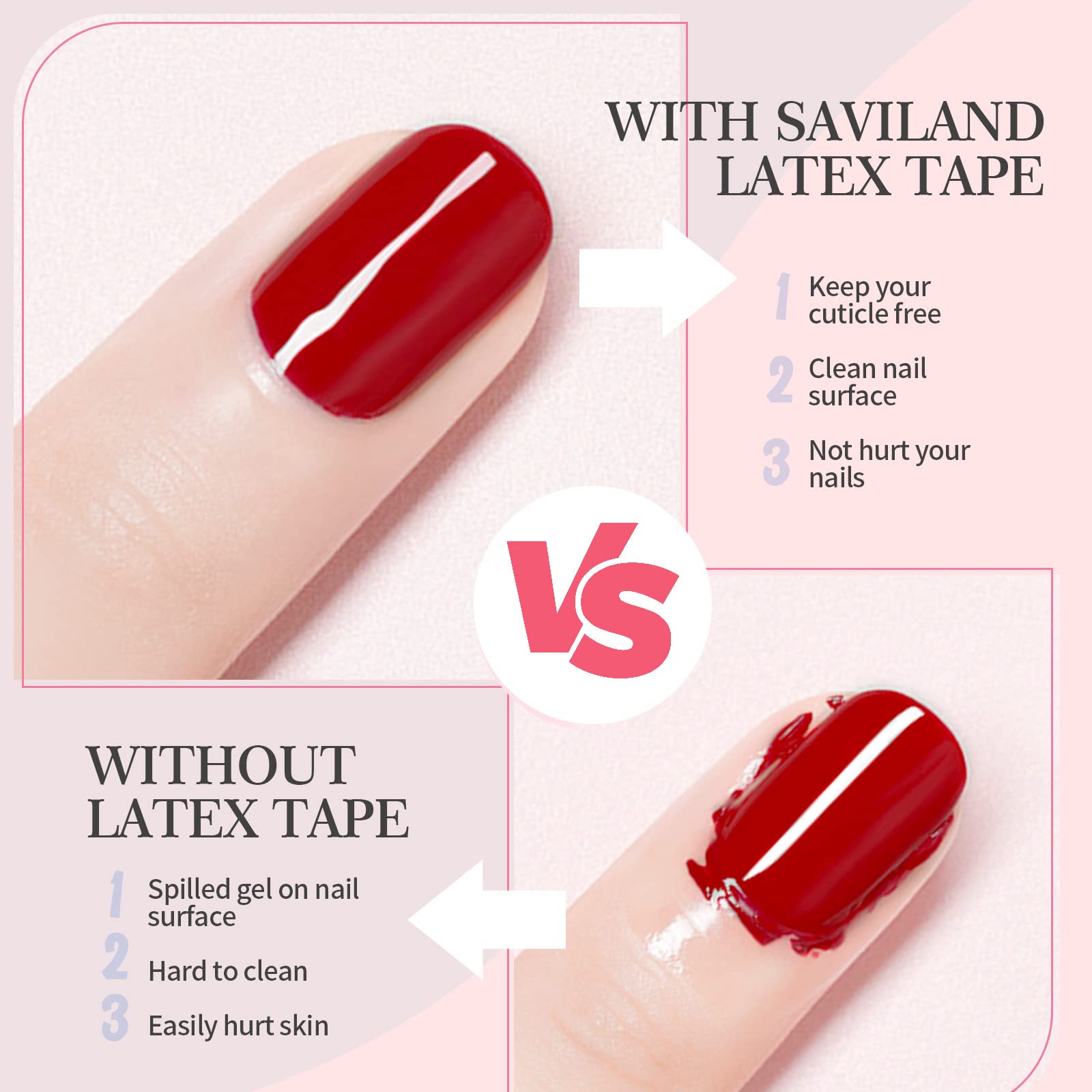 Saviland Liquid Latex For Nails, 30Ml Upgraded Antifreeze Latex Nail Polish Barrier Peel Off - Latex Tape Peel Off For Nails Cut