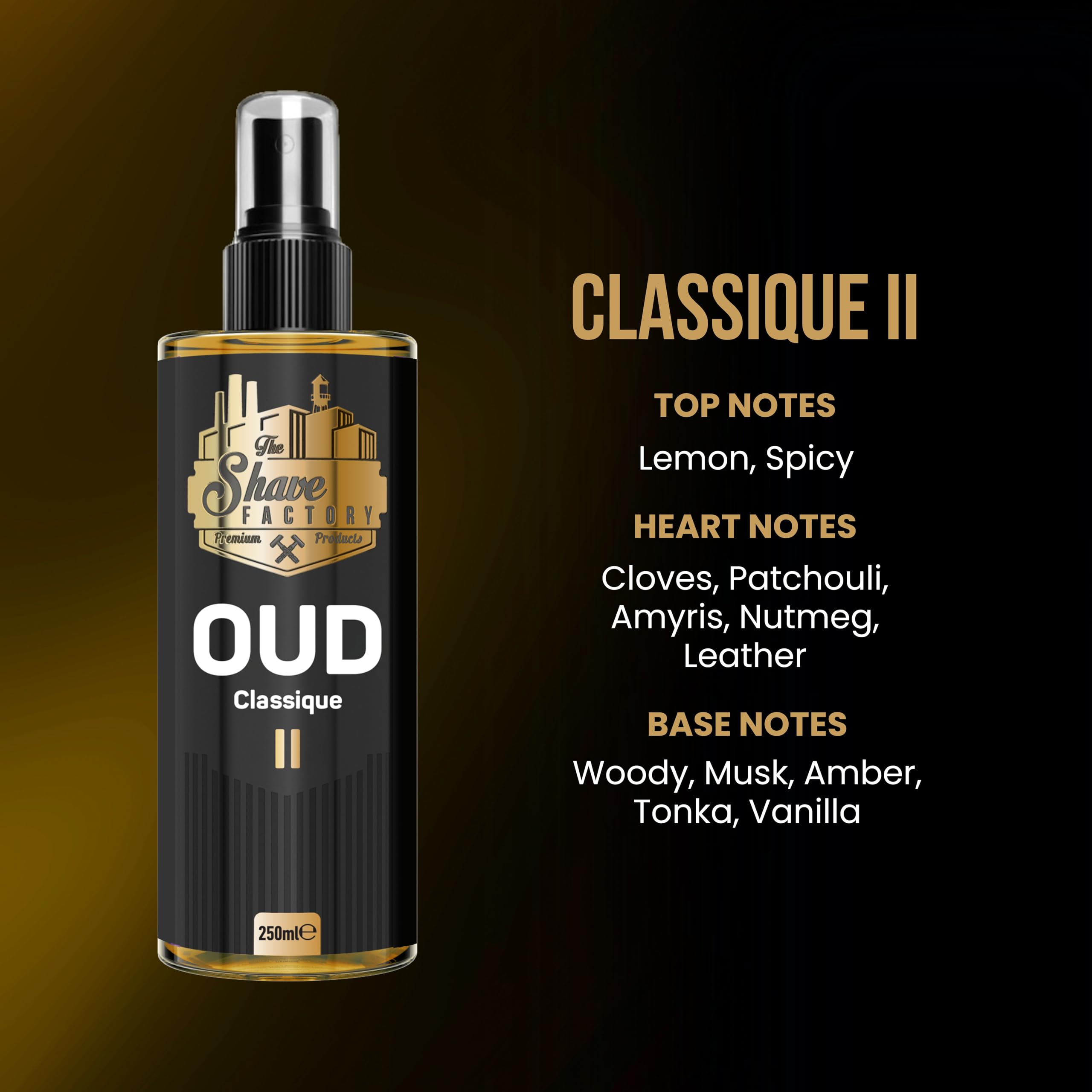 the shave factory After Shave Cologne Series (Oud II Classique)