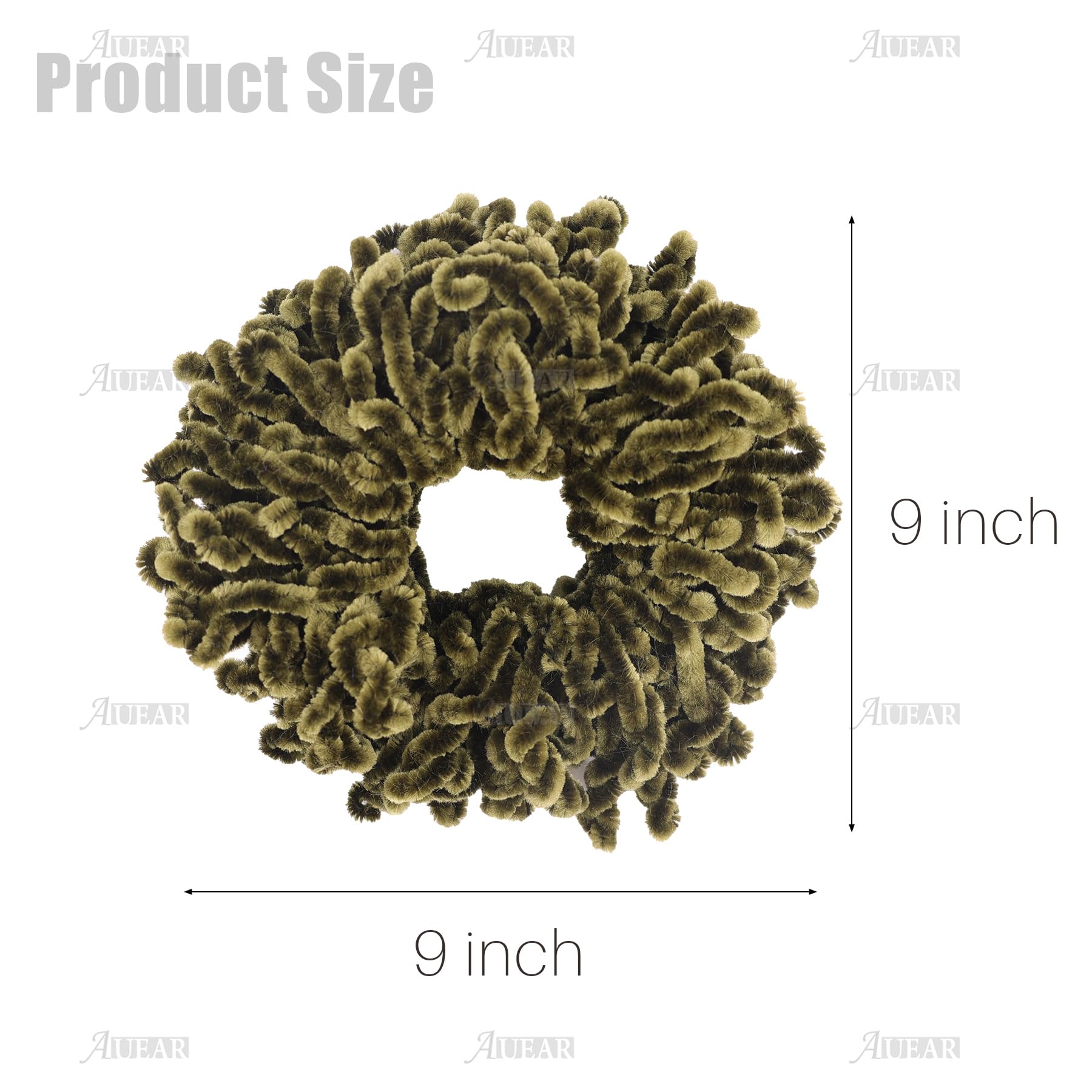 AUEAR, 4 Pack Volumizing Hair Scrunchie Hijab Volumizer Headwear Tie Ring Plain Big Hairbands for Women Girls (4 Colors)