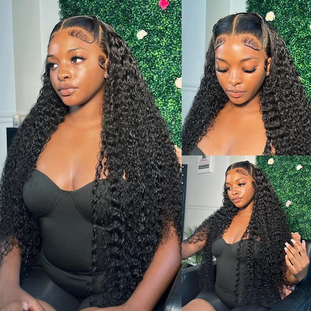 Brazilian Human Hair Deep Wave 3 Bundles 16 18 20 Human Hair 12A Grade 100% Unprocessed Virgin Remy Deep Curly Wave Extensions H