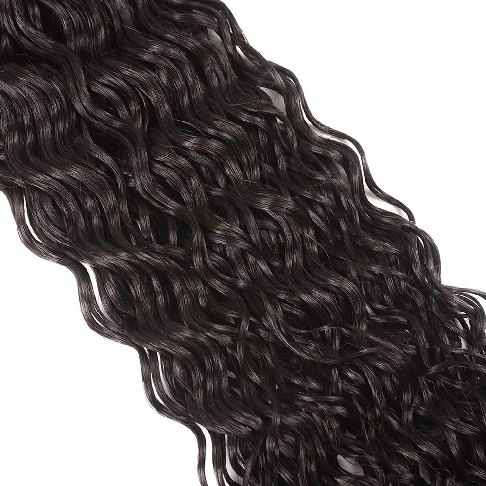 Miss Gaga Brazilian Water Wave 3 Bundles Human Hair 9A Unprocessed Brazilian Virgin Hair Ocean Wave Weave Bundles Natural Black