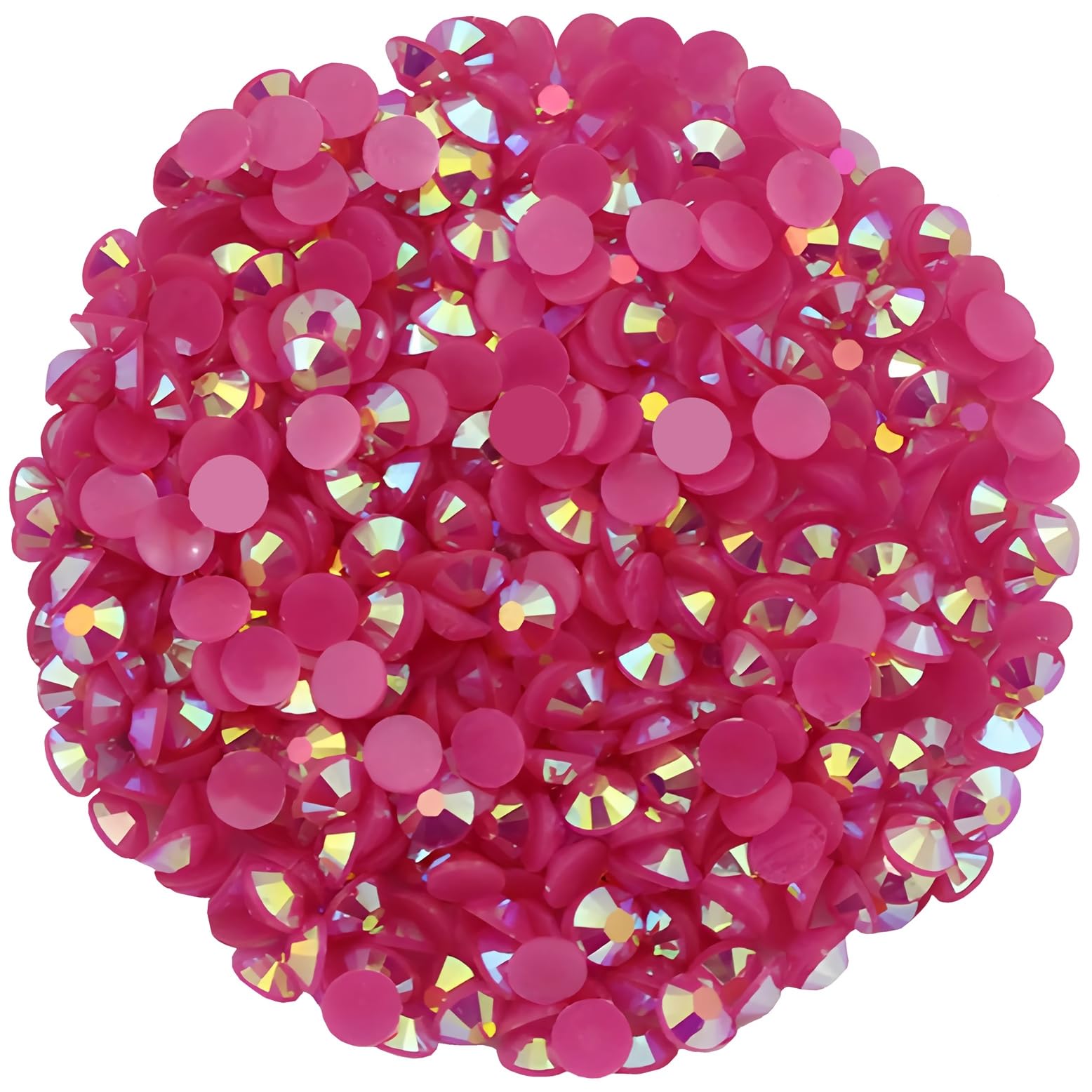 1440 Pcs SS20 5mm Flatback Rhinestones for Nails Art Crafts Glitter Round Shine Gems AB Crystals DIY Clothes Shoes (Dark RoseRed