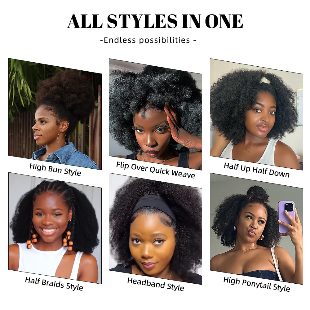 Beauhair Afro Kinky Curly Human Hair Wig 4x4 HD Lace Front Wigs 210 Density Glueless Wigs Human Hair Pre Plucked Brazilian Kinky