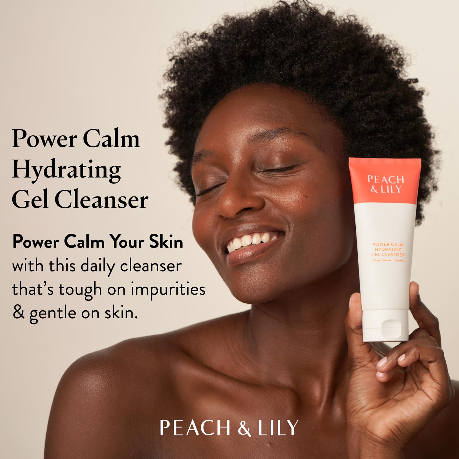 Peach & Lily - Power Calm Hydrating Gel Cleanser - Korean Skincare Face Wash - Dry, Normal, & Oily Skin - Vegan, Gluten Free, Fr