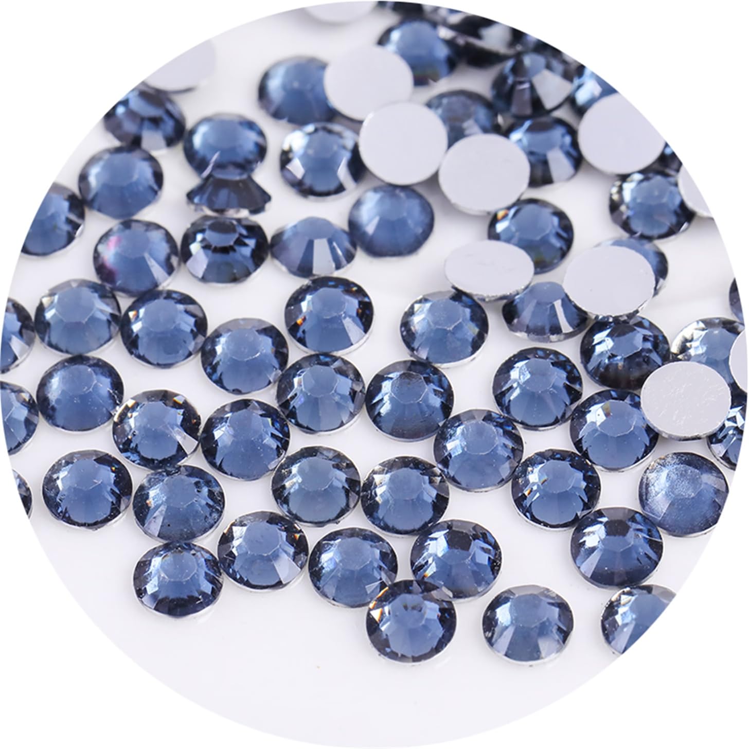 720 Pcs SS30 6mm Flatback Rhinestones for Nails Art Crafts Glitter Round Gems Crystals DIY Clothes Shoes(Dark Grey)
