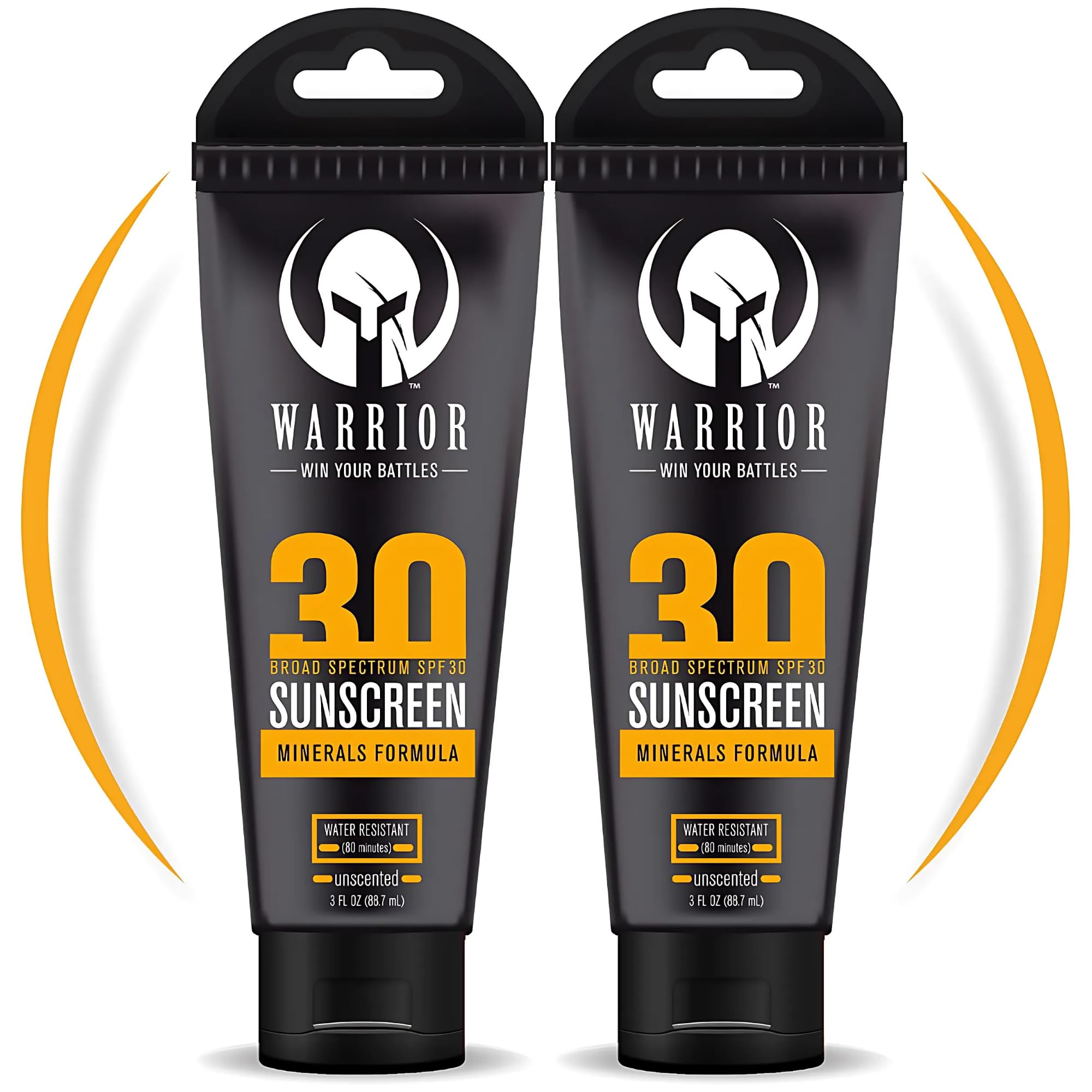 WARRIOR  WIN YOUR BATTLES Sunscreen SPF 30 Lotion  Water & Sweat Resistant Body Lotion with SPF  Mineral Formula, Zinc & Tit