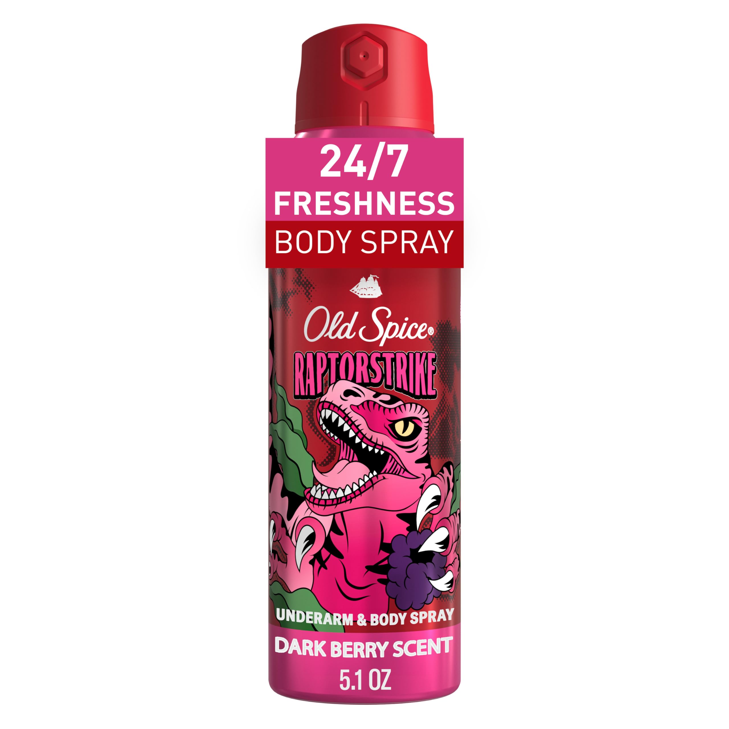 Old Spice Aluminum Free Body Spray for Men, 24/7 Odor Protection, 24/7 Lasting Fragnance & Freshness, Cologne Quality Scent, Rap